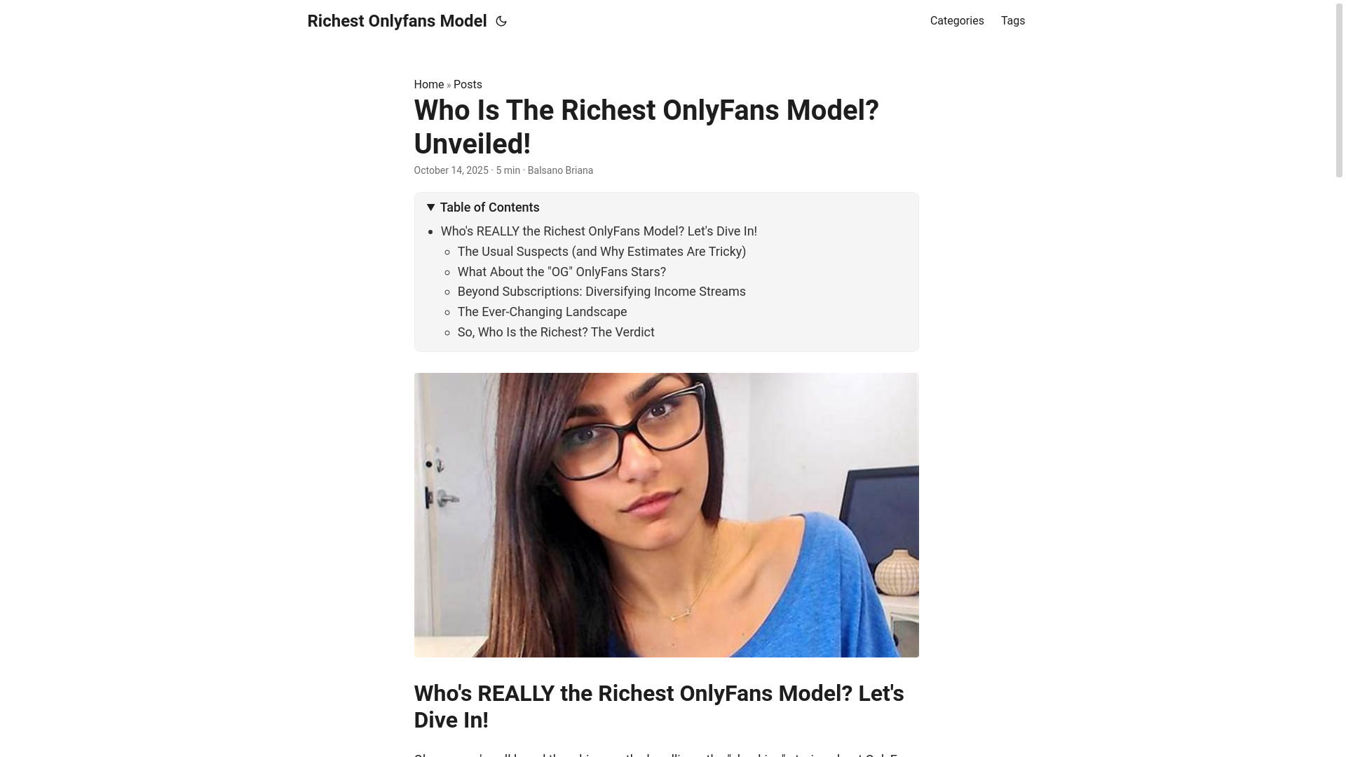 website screenshot of https://richest-onlyfans-model.pages.dev/