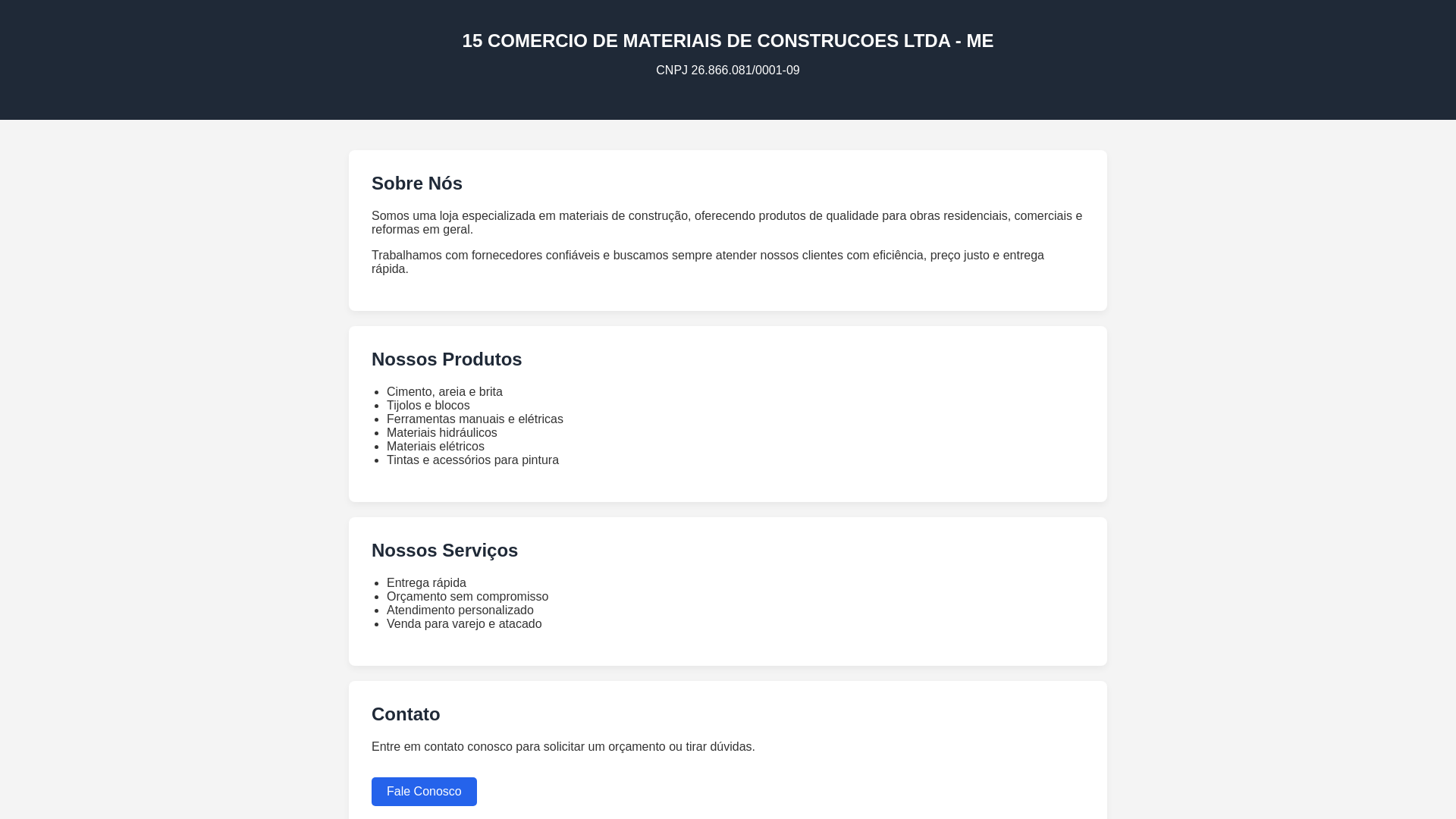 website screenshot of https://materialdeconstrucao.pages.dev/