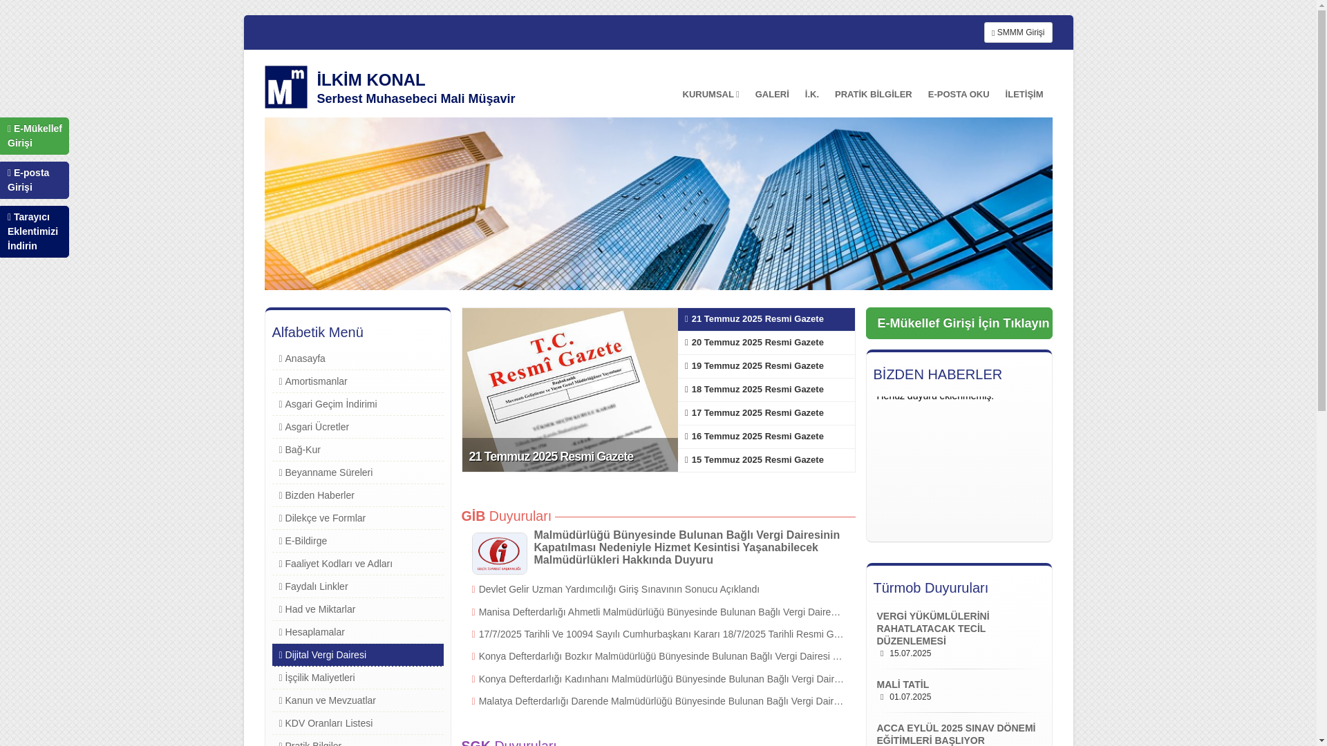 website screenshot of https://ilkimkonal.com/