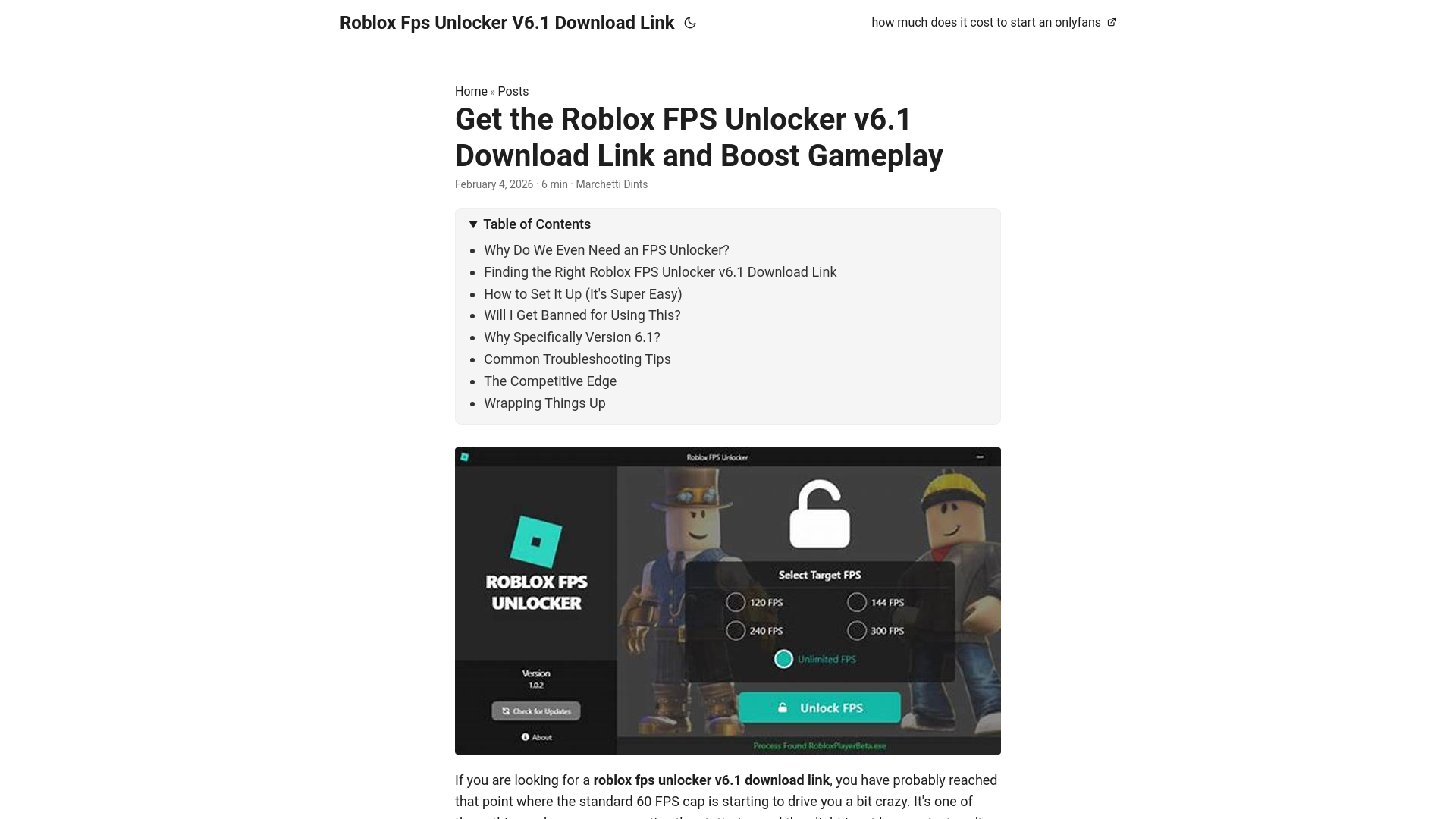 website screenshot of https://robloxfpsunlockerv61downloadlink.pages.dev/