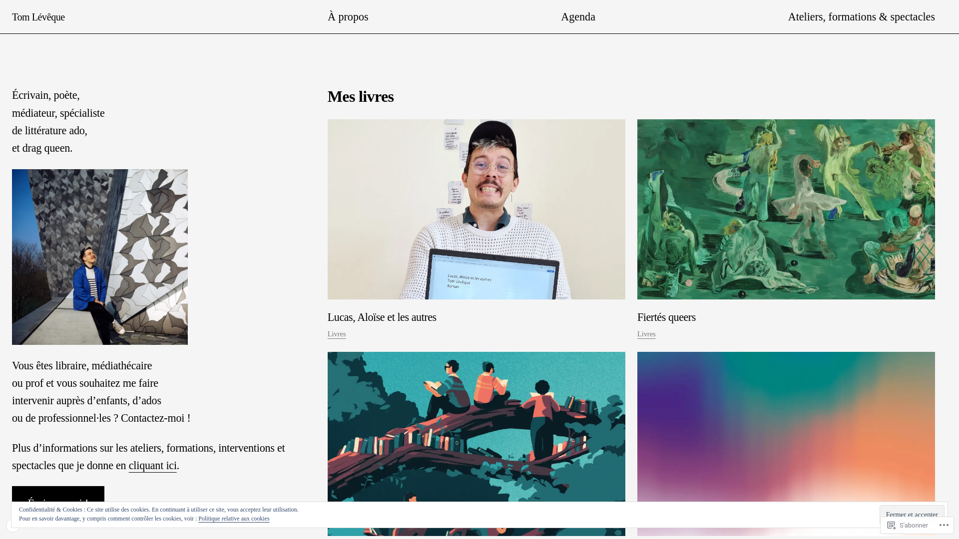 website screenshot of https://tomleveque.fr/
