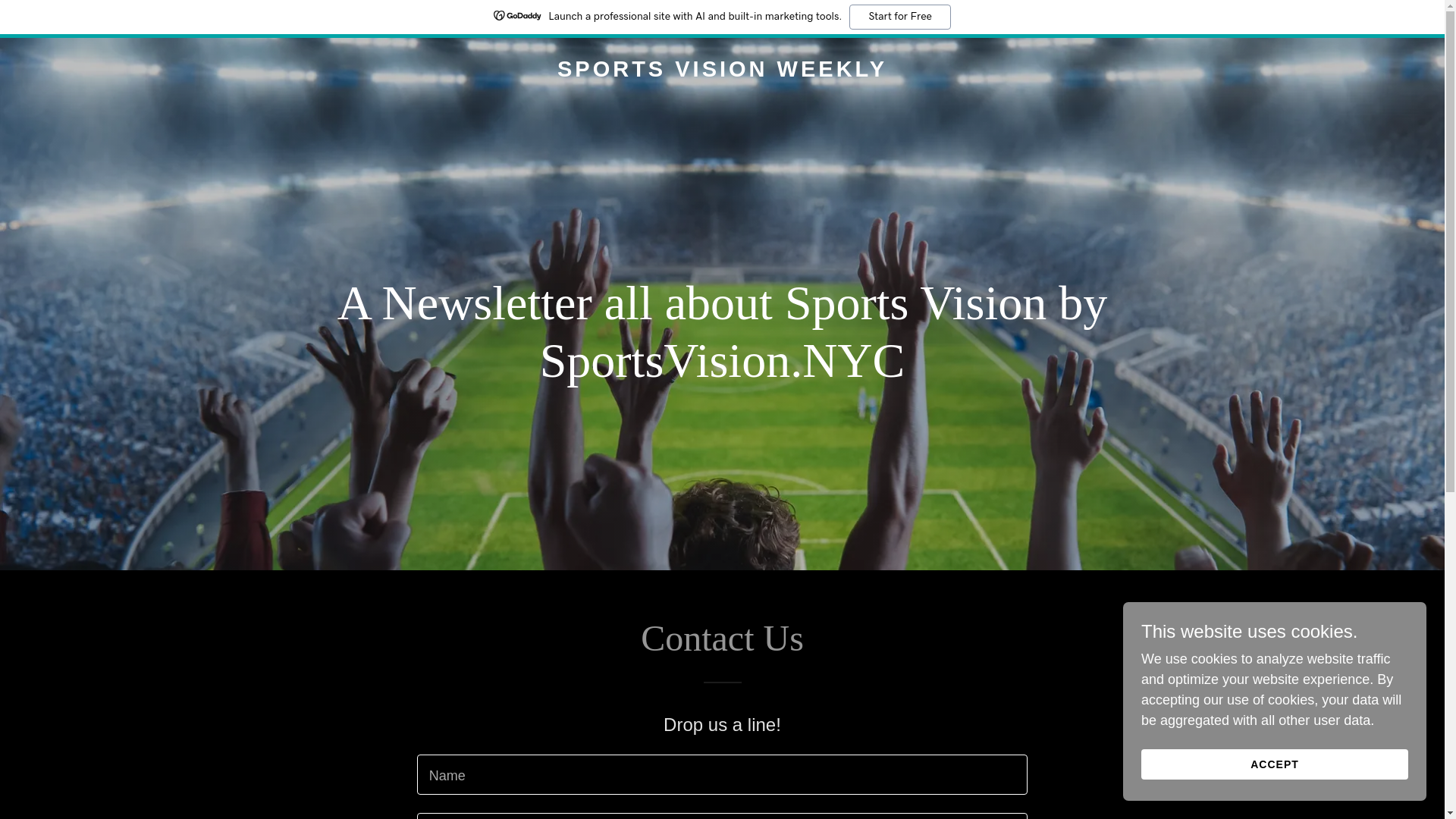 website screenshot of https://sportsvisionweekly.com/