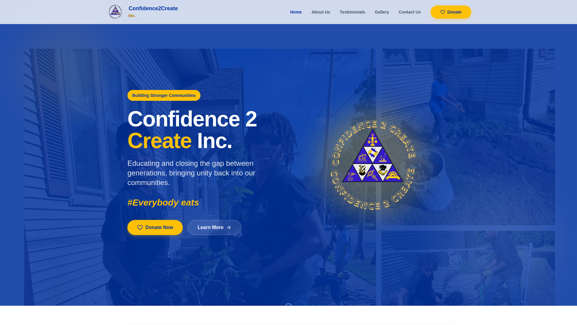 website screenshot of https://confidence2create.org/