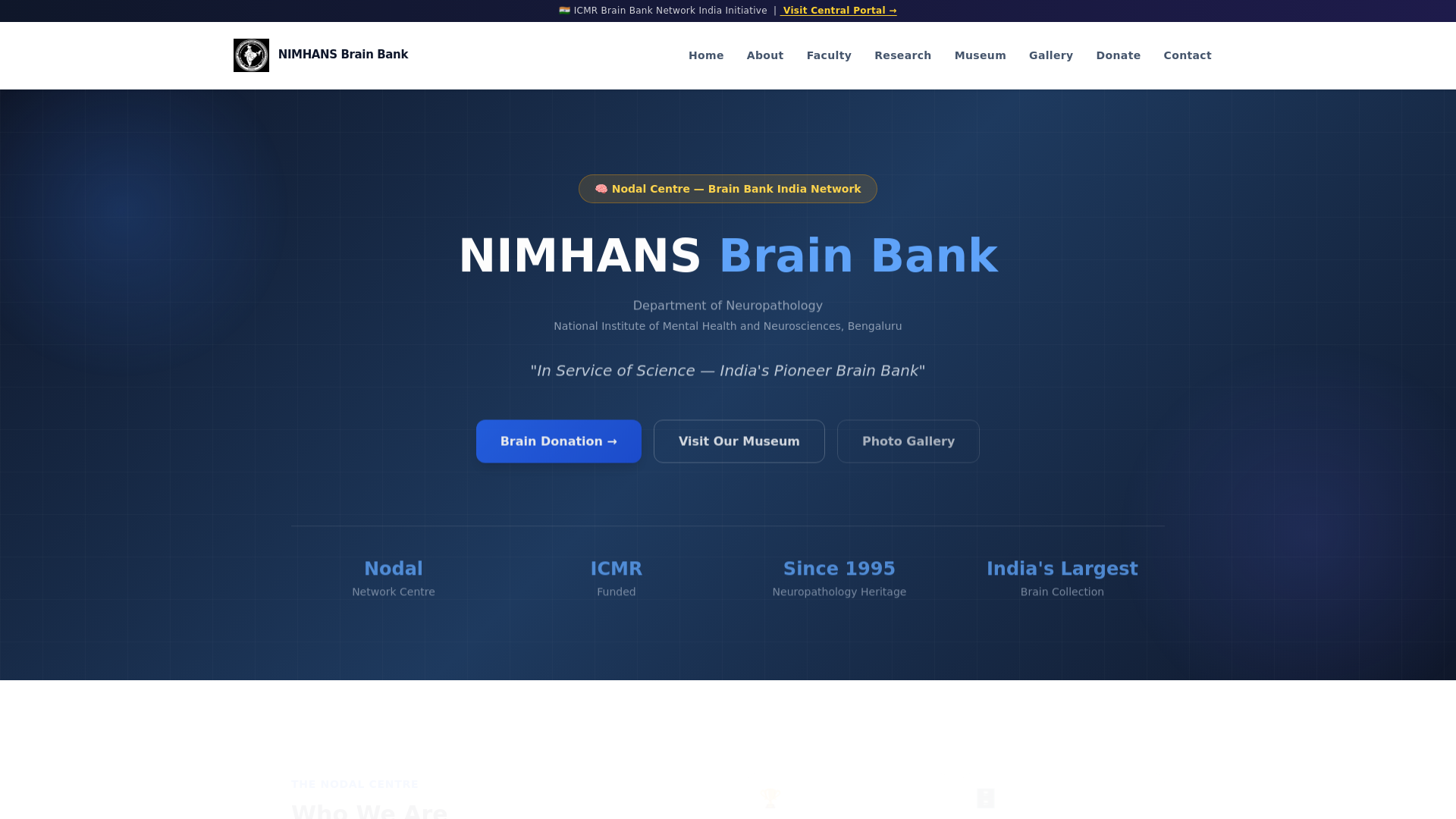 website screenshot of https://brain-bank-nimhans.pages.dev/