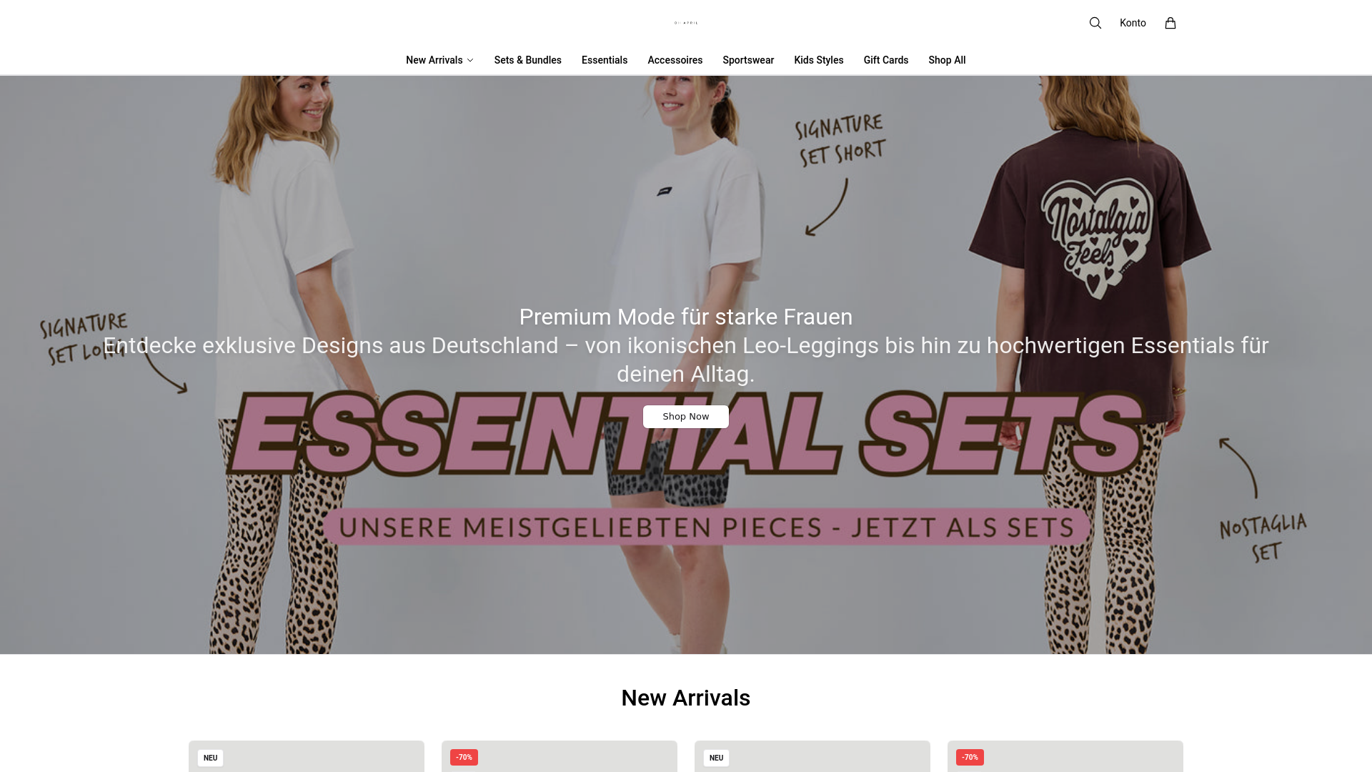 website screenshot of https://ohaprilcloset.shop/