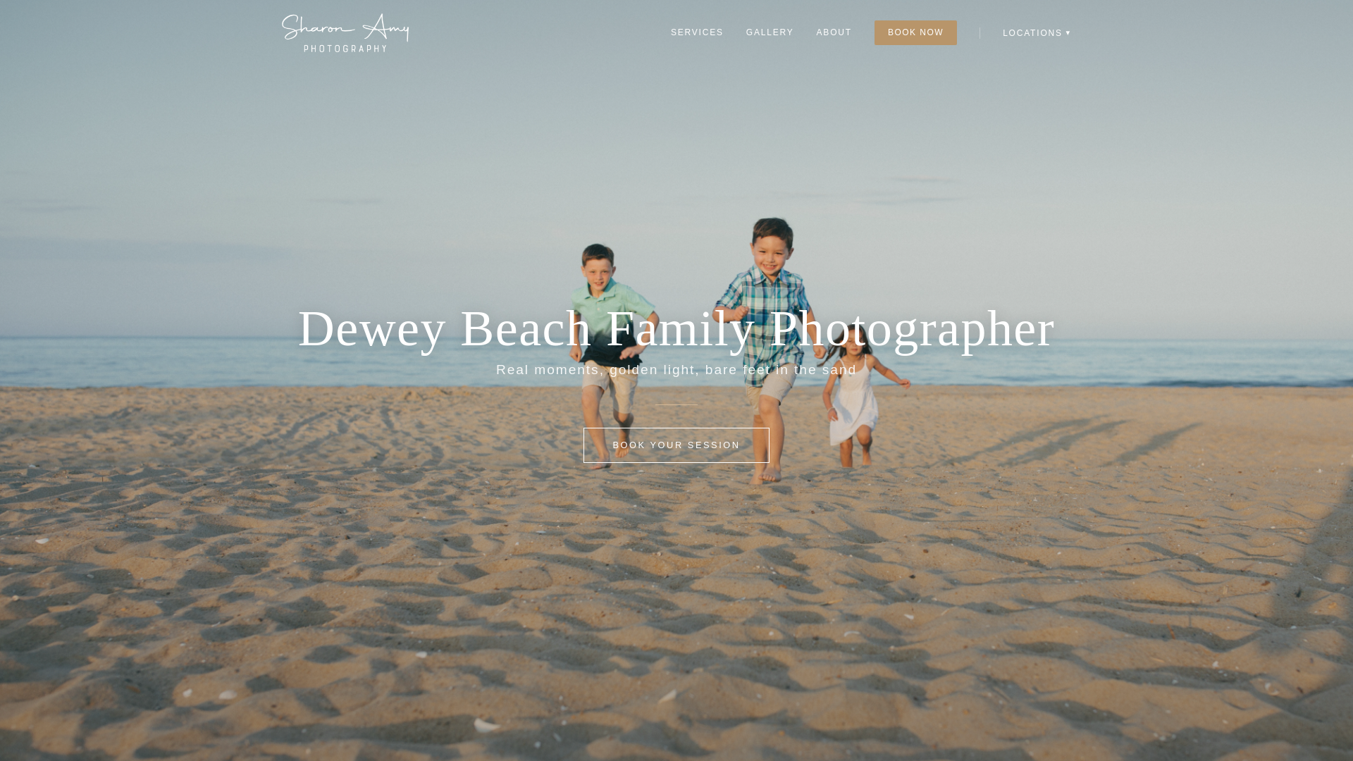 website screenshot of https://deweybeachfamilyphotographer.com/