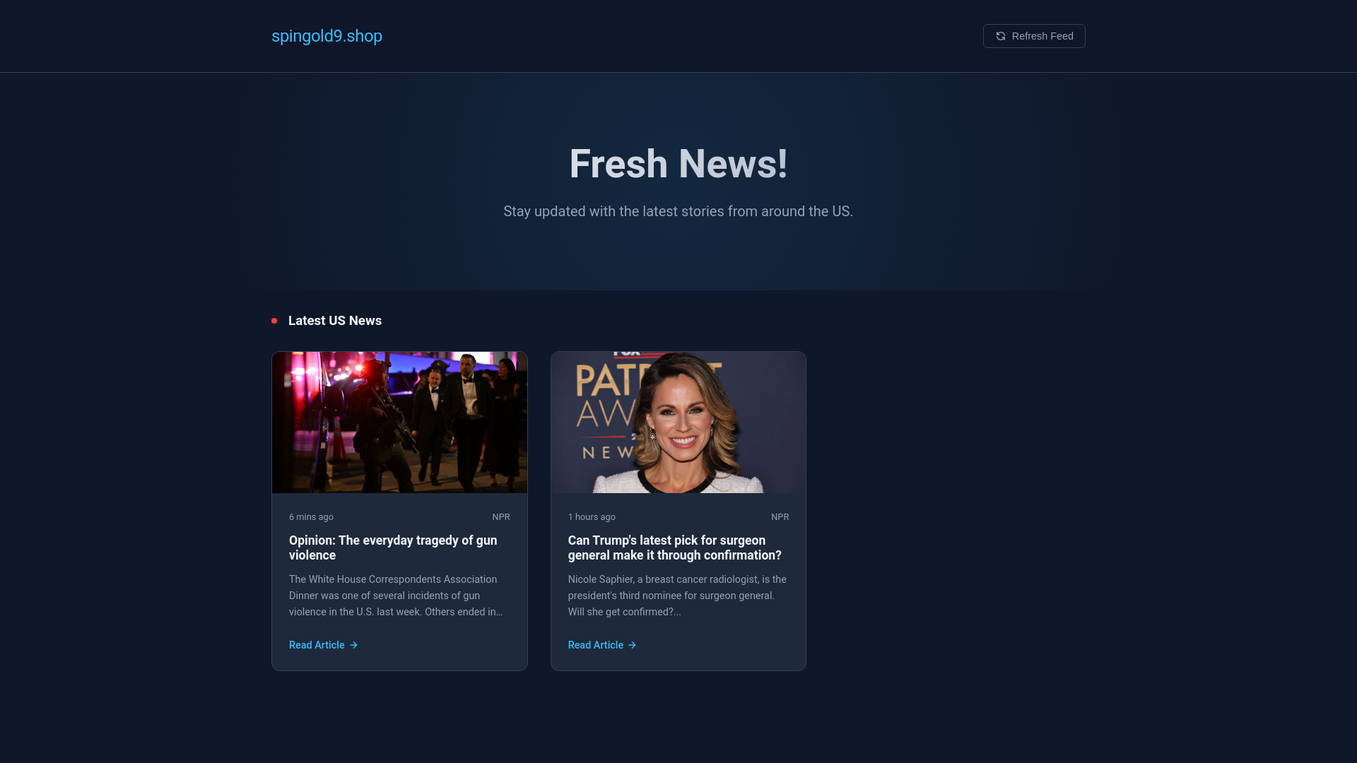 website screenshot of https://spingold9.shop/