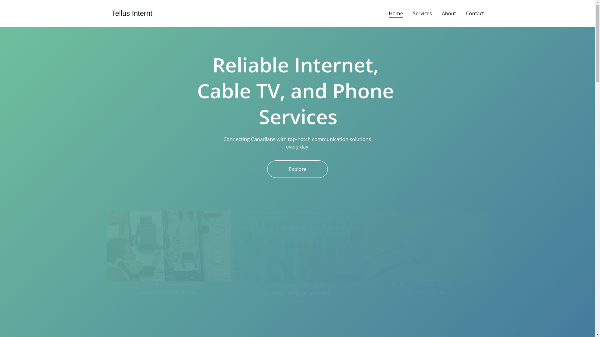 website screenshot of https://tellusinternt.store/