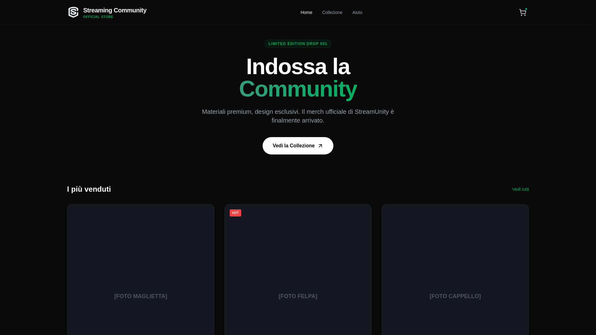 website screenshot of https://shop-streamunity.pages.dev/