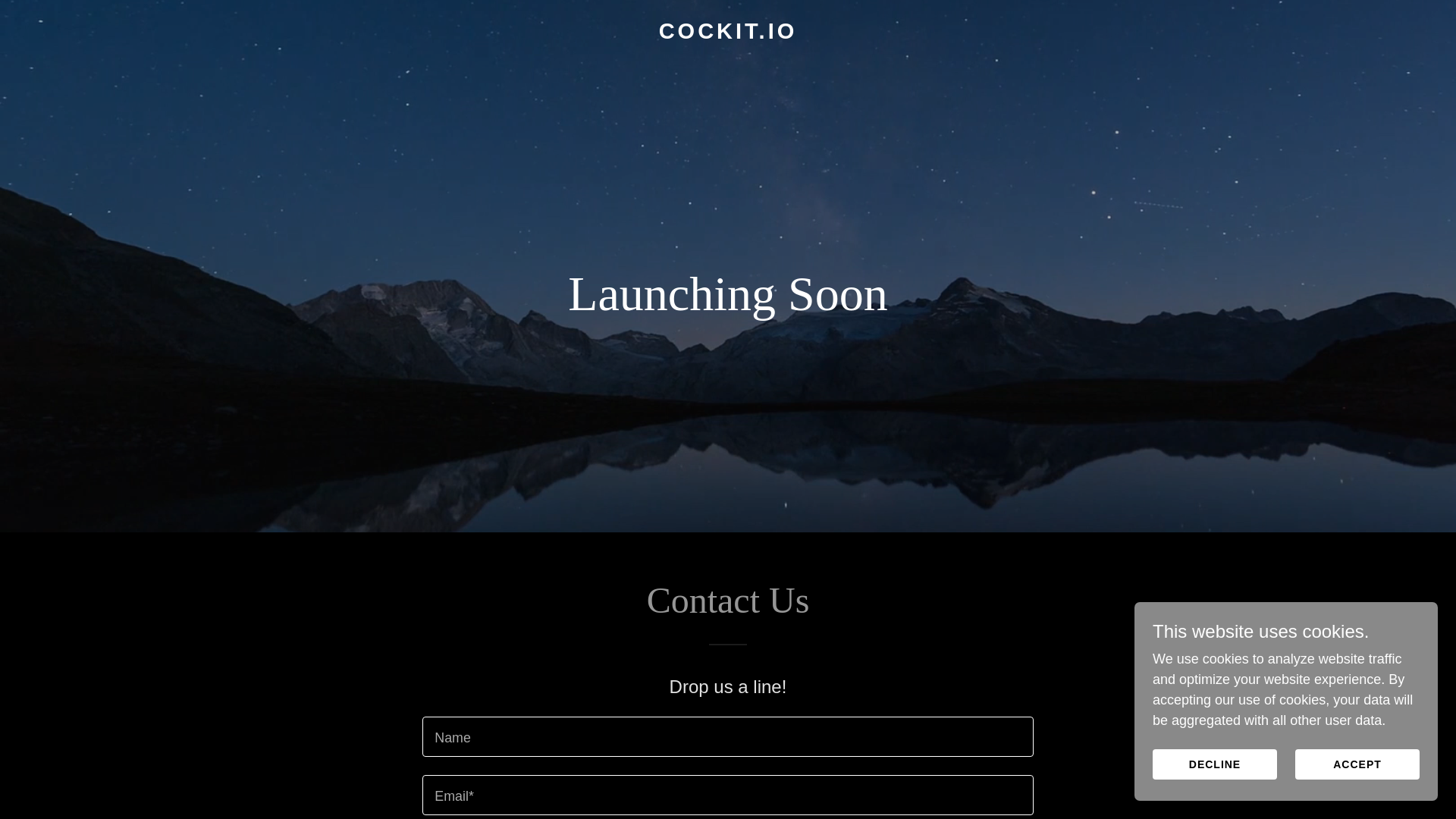 website screenshot of https://cockit.io/
