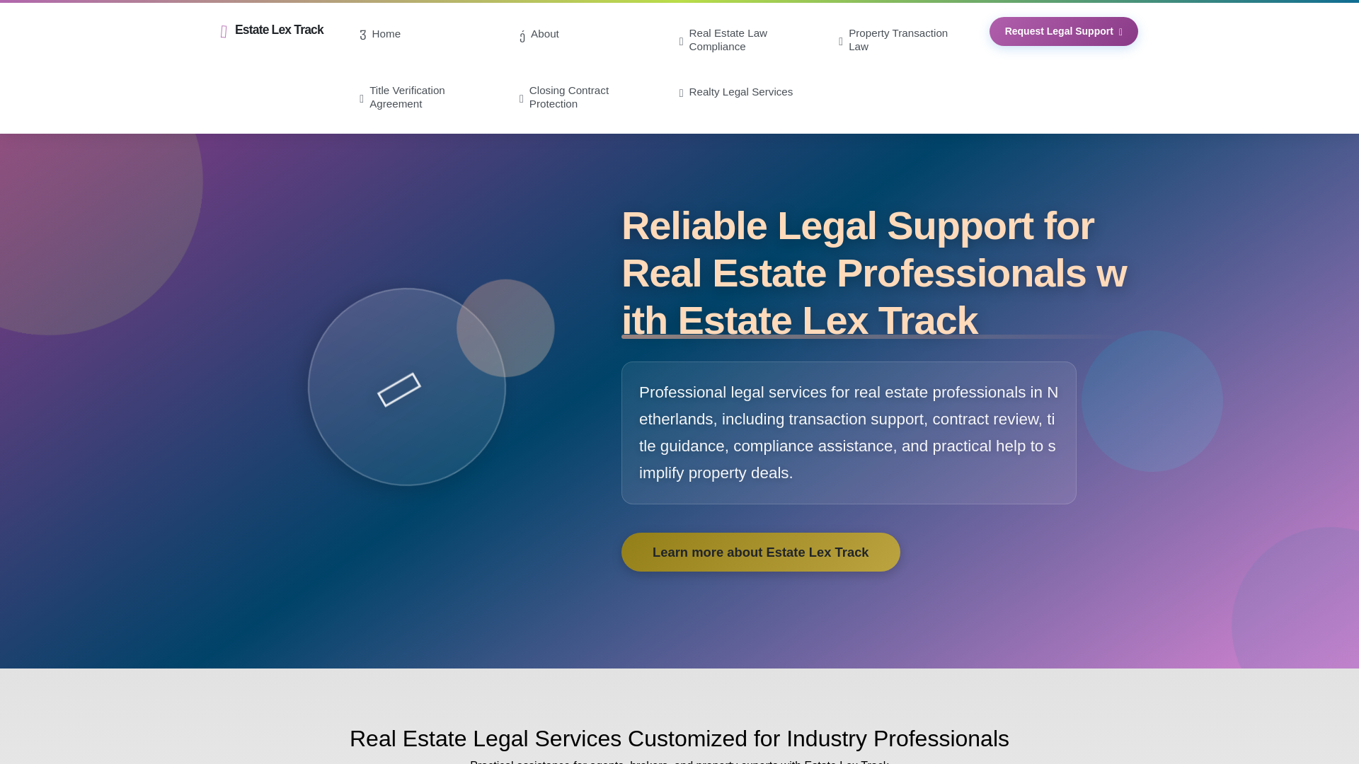 website screenshot of https://estatelextrack.pro/