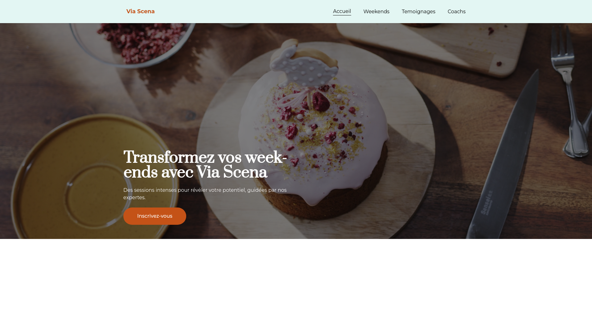 website screenshot of https://viascena.fr/