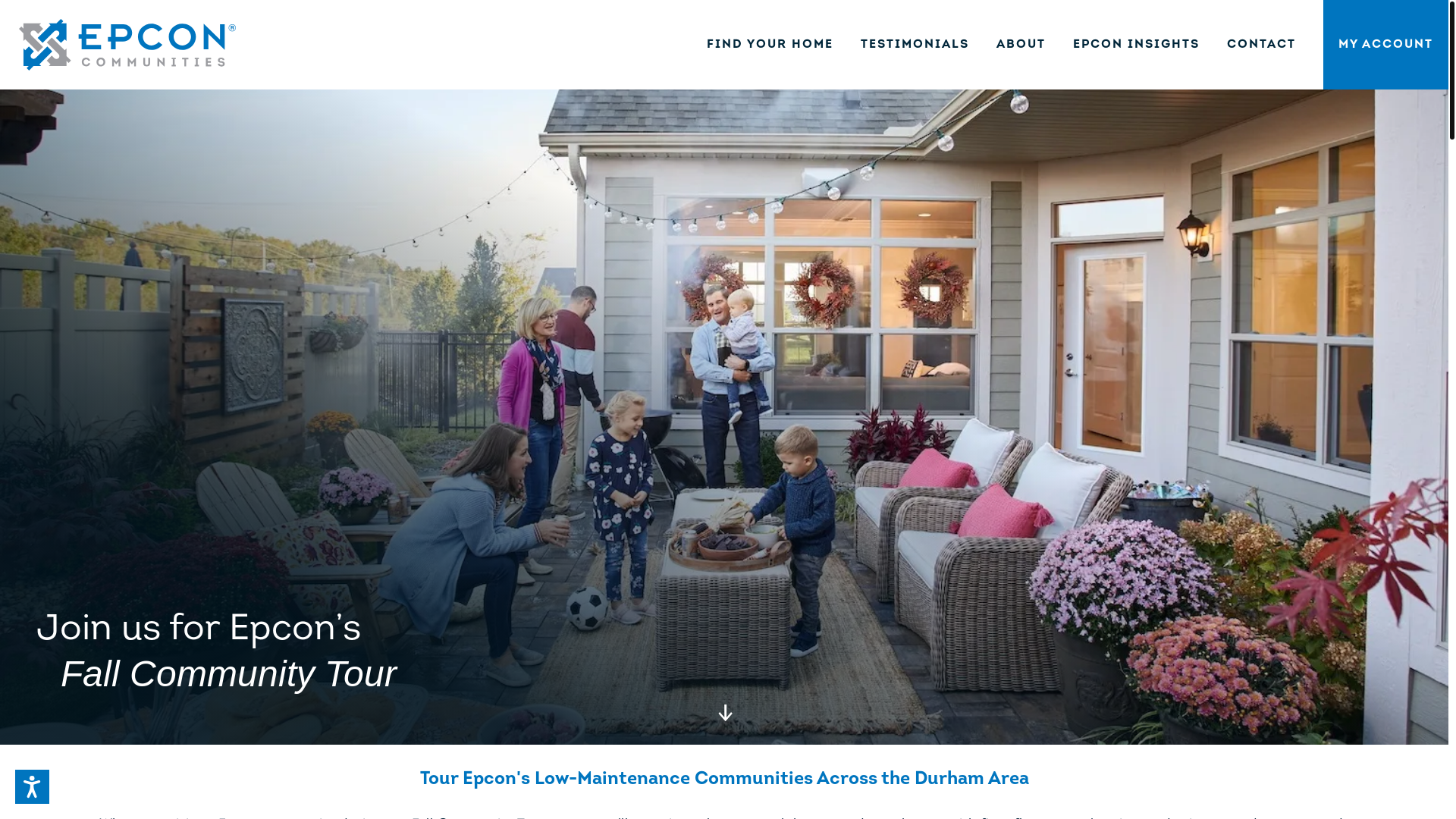 website screenshot of https://epconholidaydurham.com/