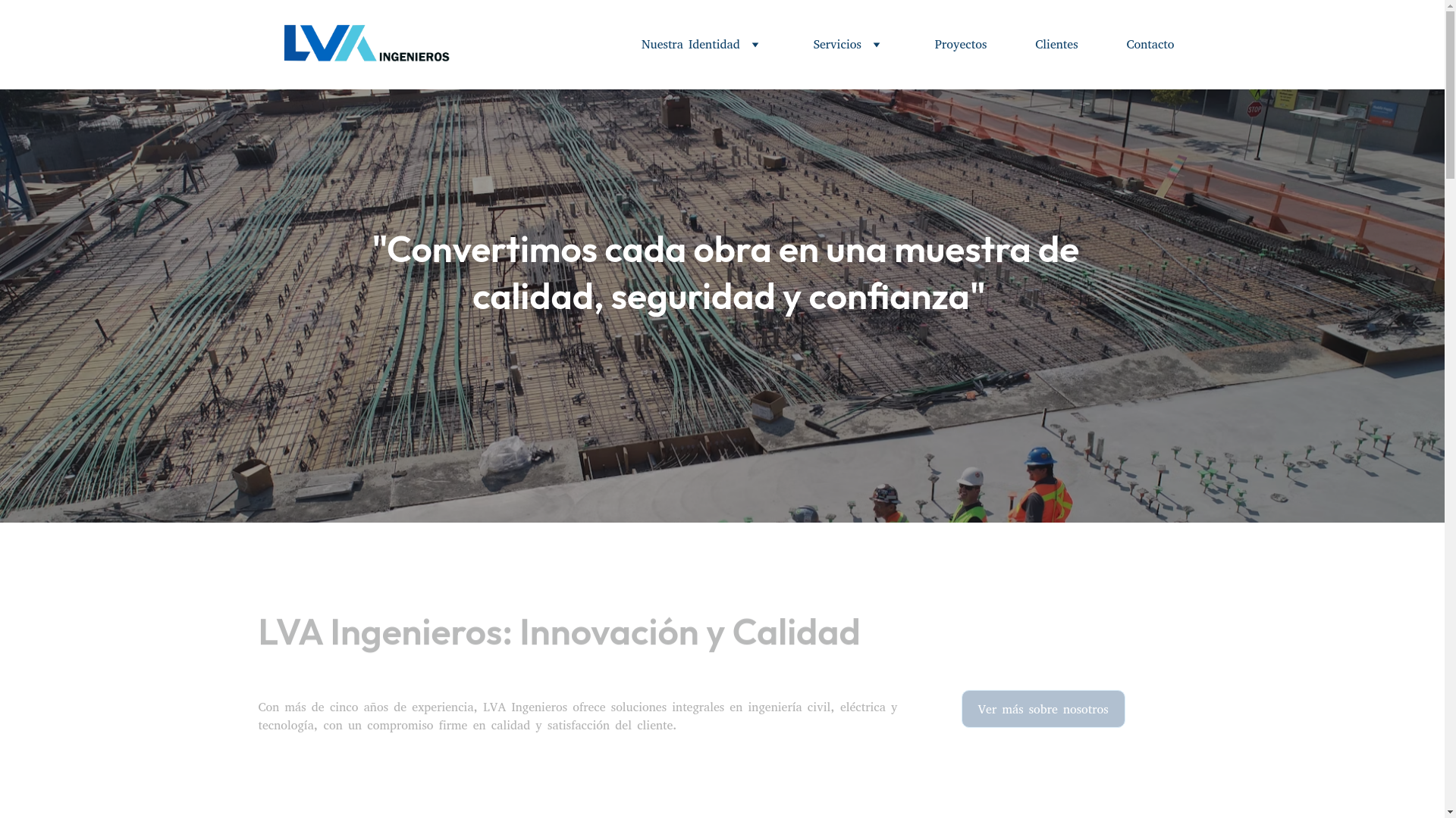 website screenshot of https://lvaingenieros.net/