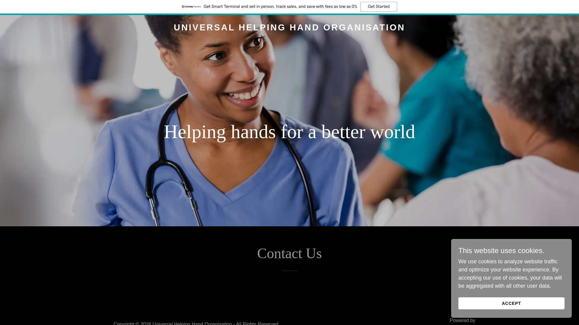 website screenshot of https://universalhelpinghandorganisation.com/
