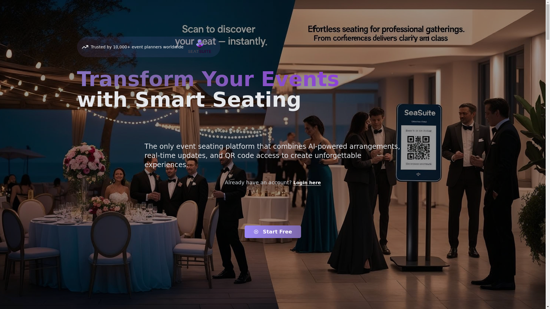 website screenshot of https://seatsuite.app/