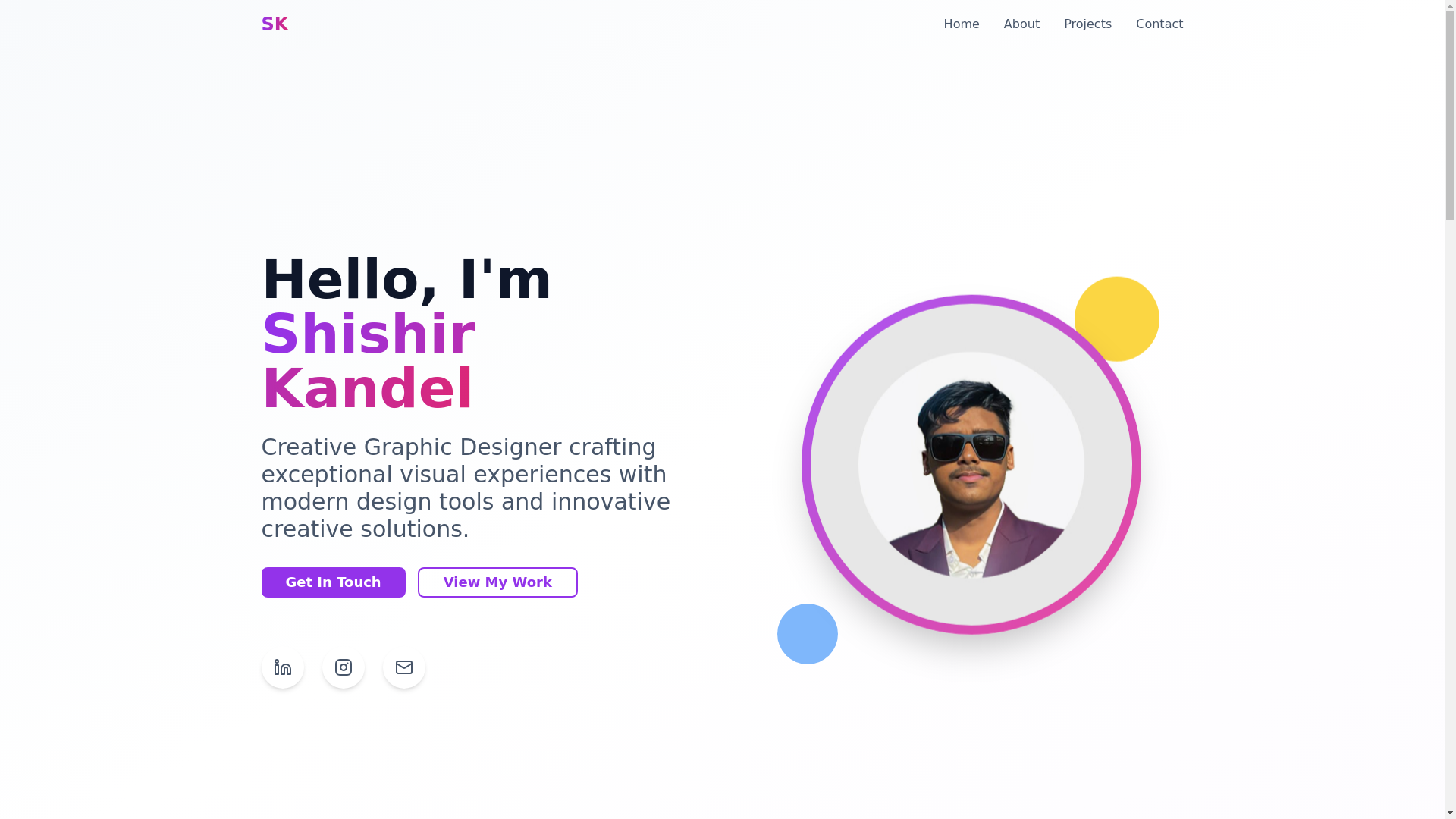 website screenshot of https://shishirkandel.page/