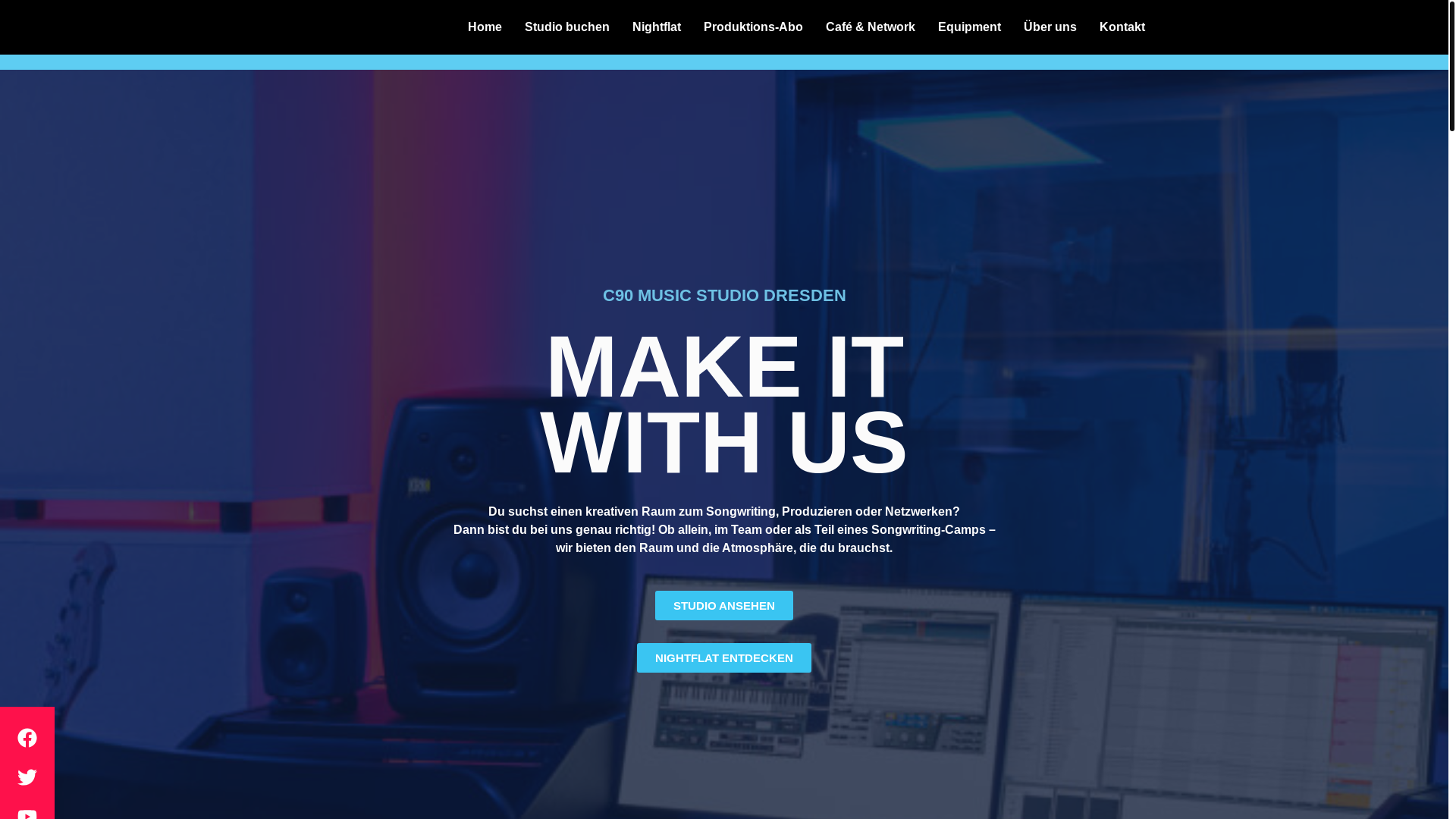 website screenshot of https://c90-musicstudio.de/