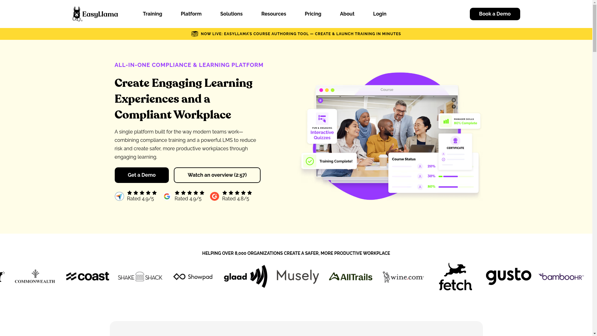 website screenshot of https://easyllama.com/