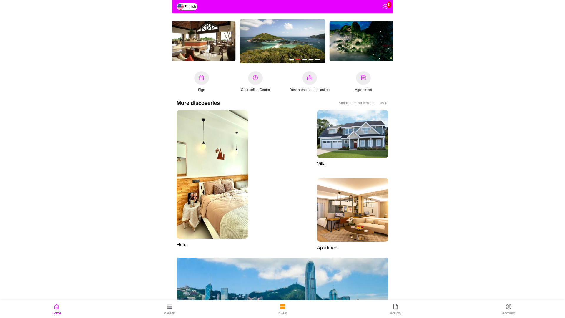 website screenshot of https://azuregetaway.com/