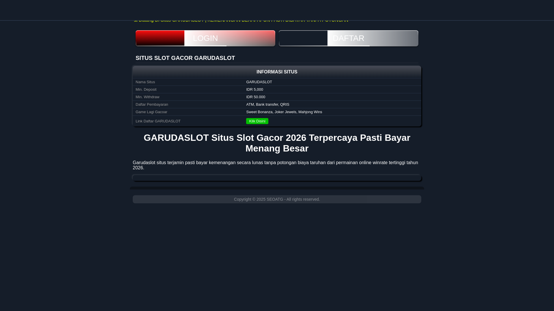 website screenshot of https://garudaslotajakao.pages.dev/