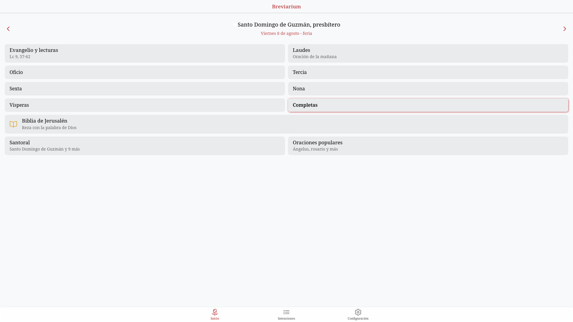 website screenshot of https://breviarium.pages.dev/