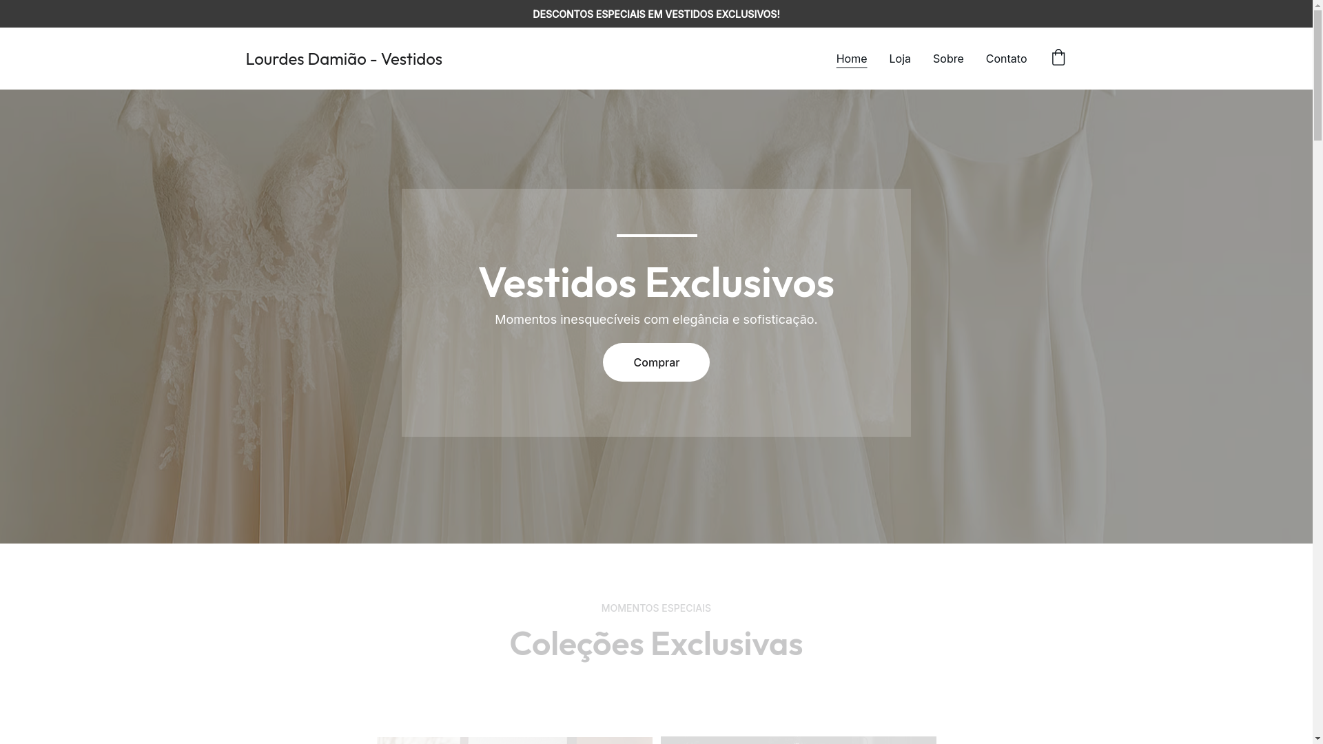 website screenshot of https://lourdesvestidos.com.br/