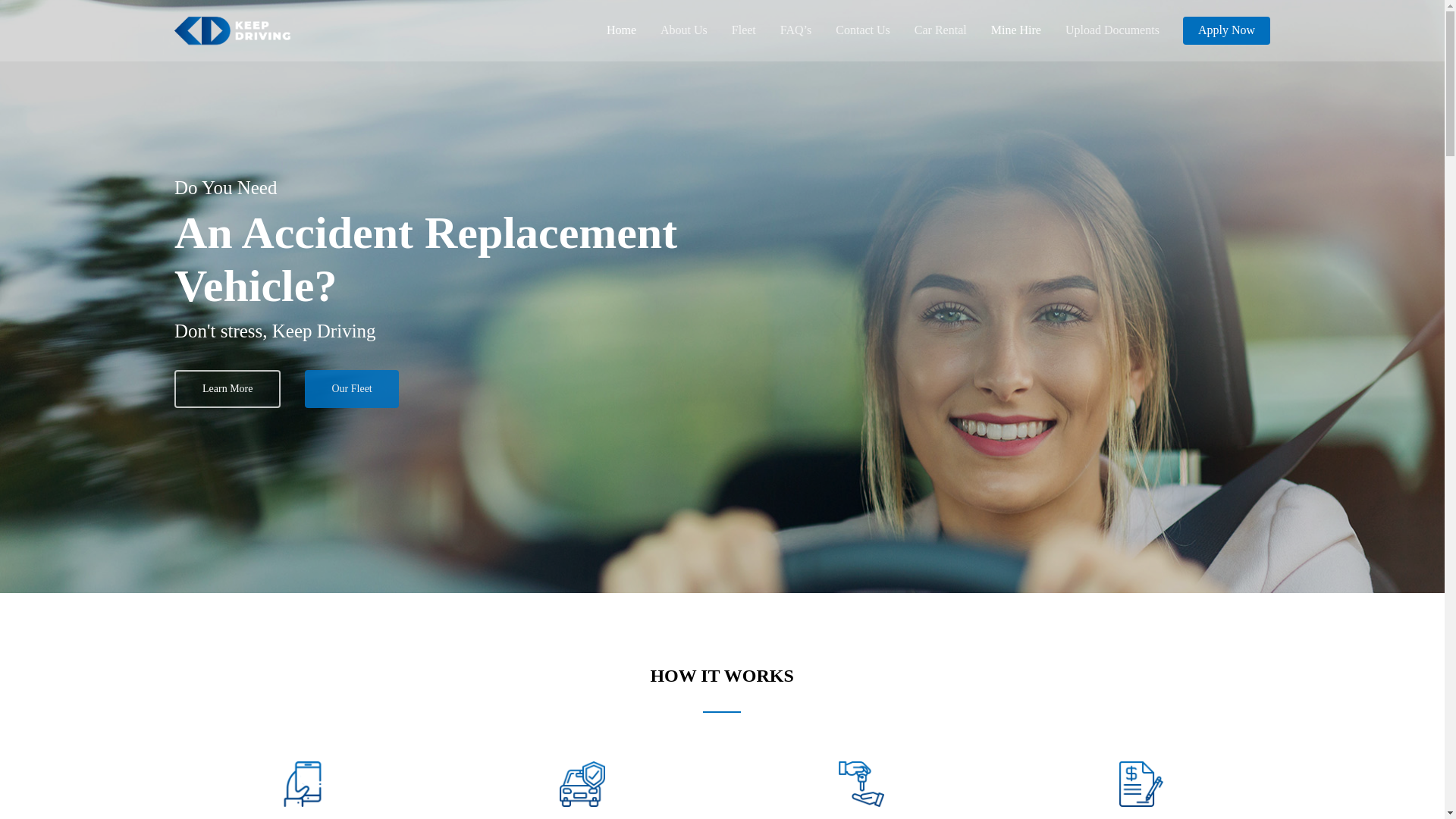 website screenshot of https://keepdriving.online/