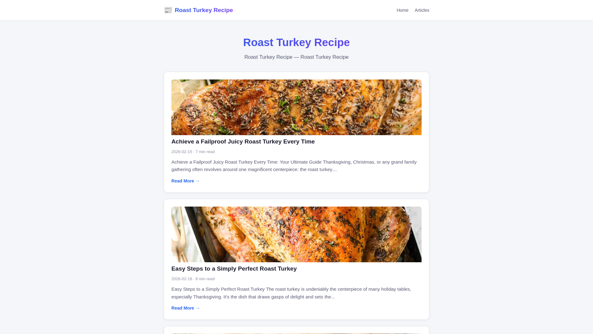 website screenshot of https://roast-turkey-recipe.pages.dev/