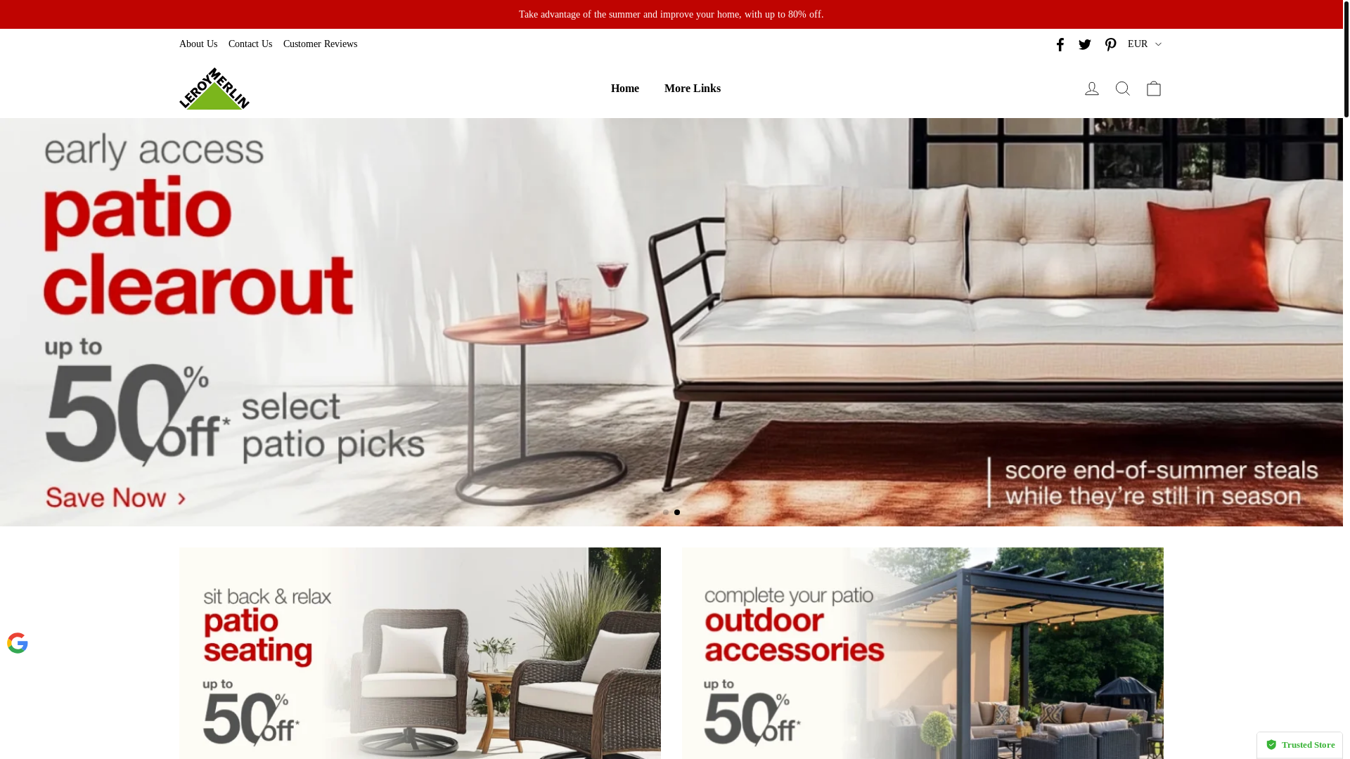 website screenshot of https://leroymerlin-sale.shop/