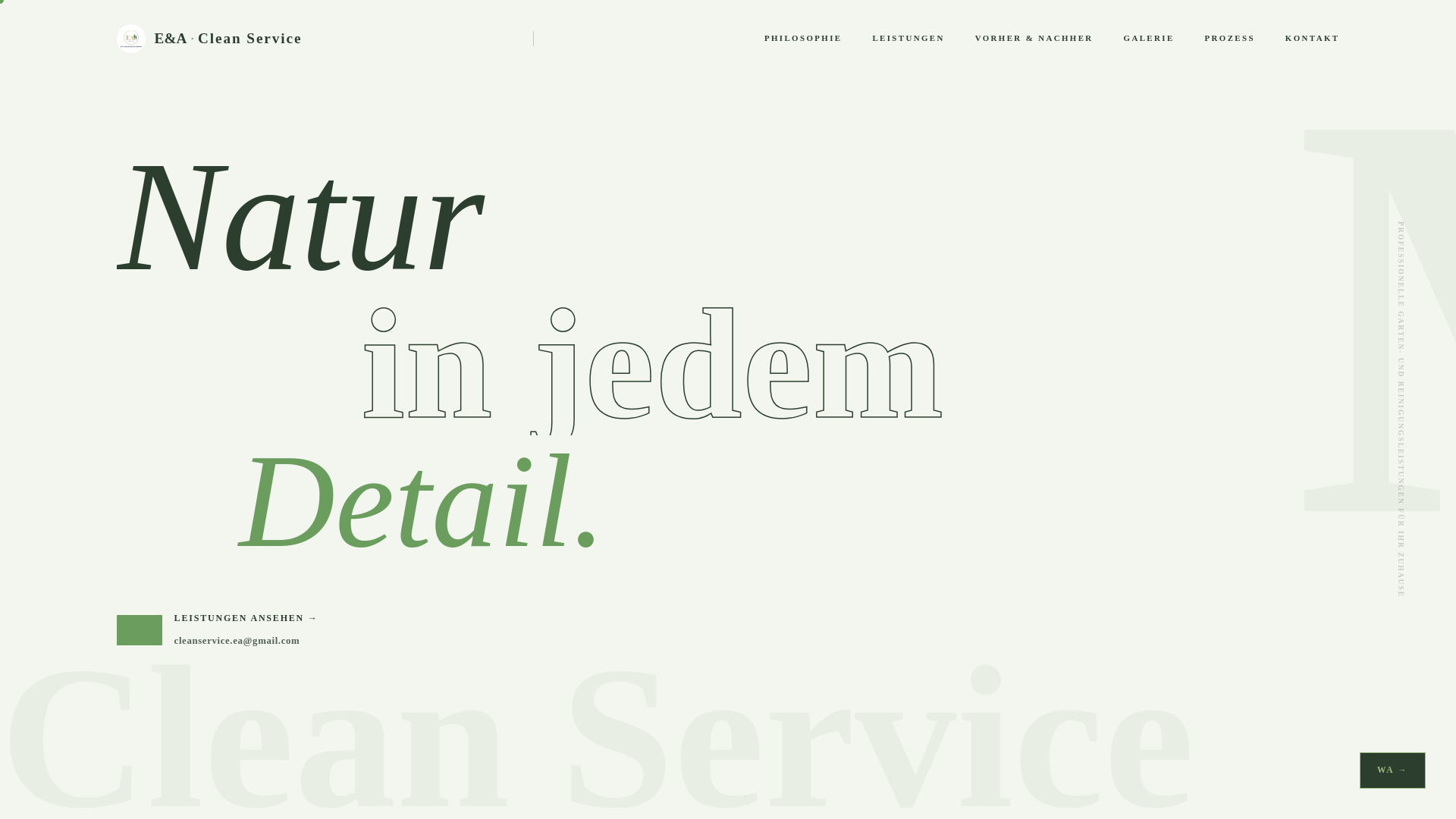 website screenshot of https://eacleanservice.com/