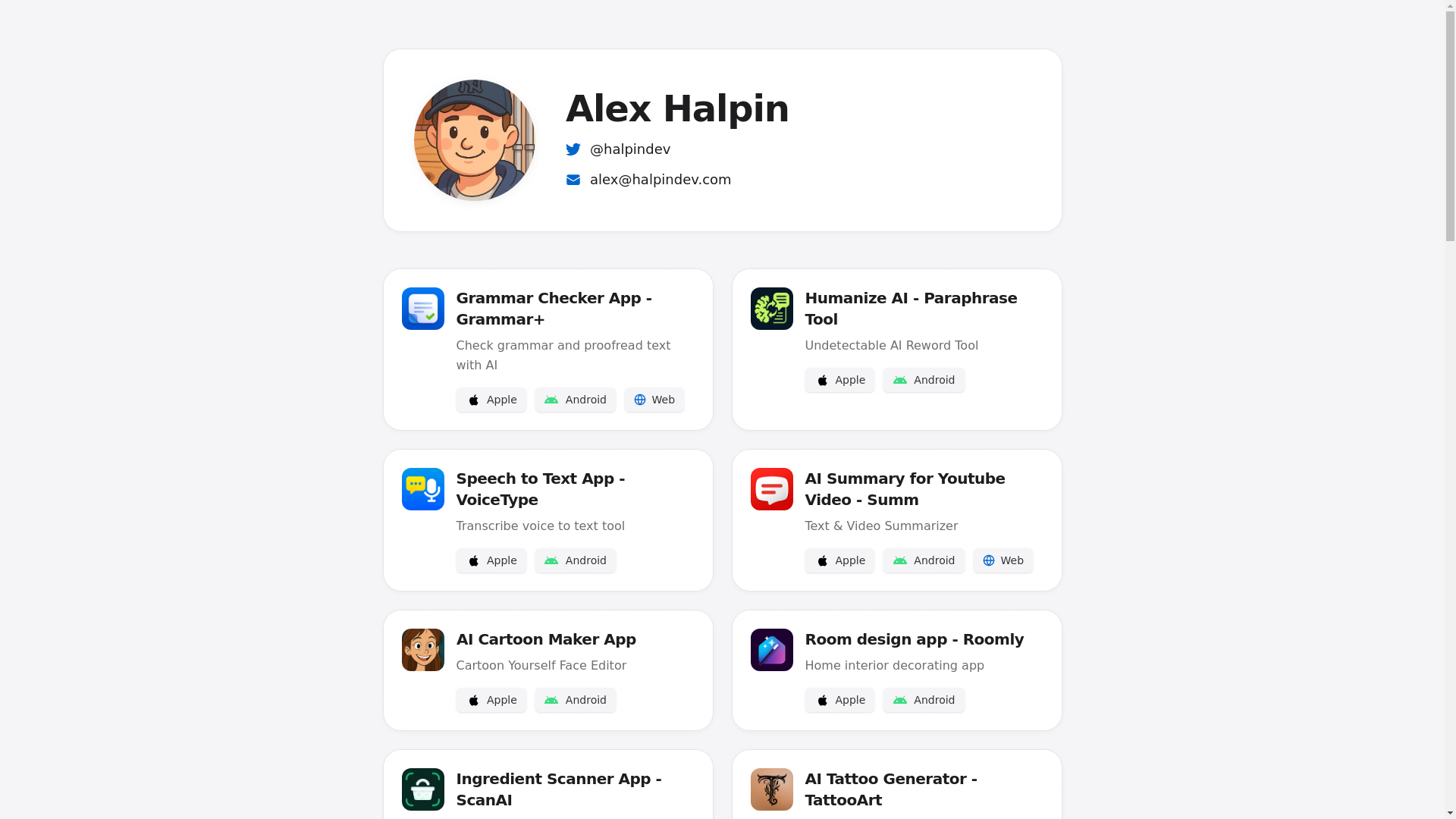 website screenshot of https://halpindev-landing2.pages.dev/