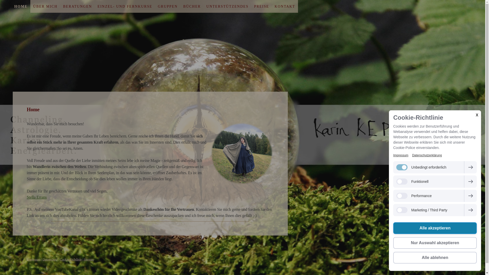 website screenshot of https://stella-errans.at/