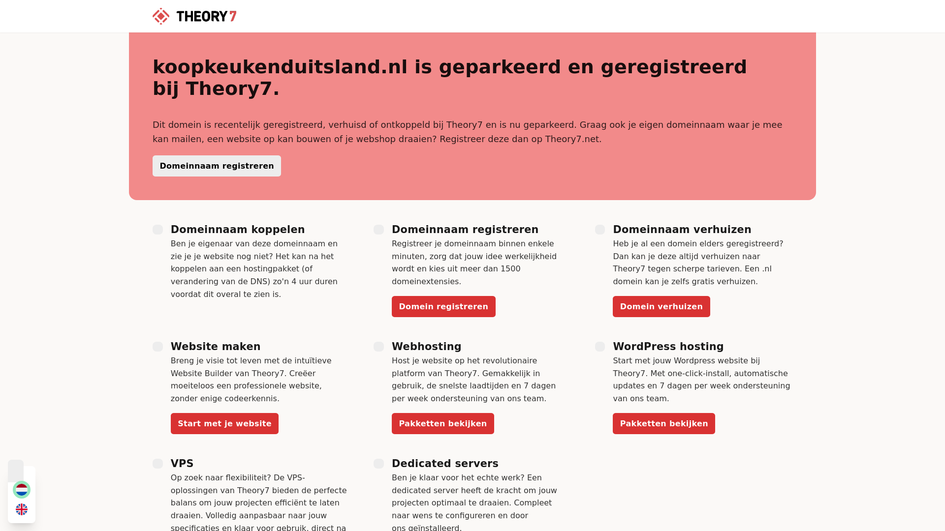website screenshot of https://koopkeukenduitsland.nl/