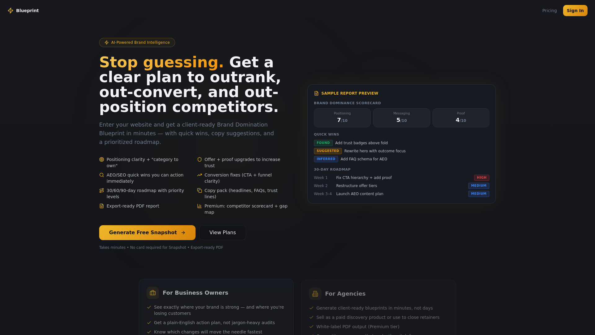 website screenshot of https://branddomination.ai/