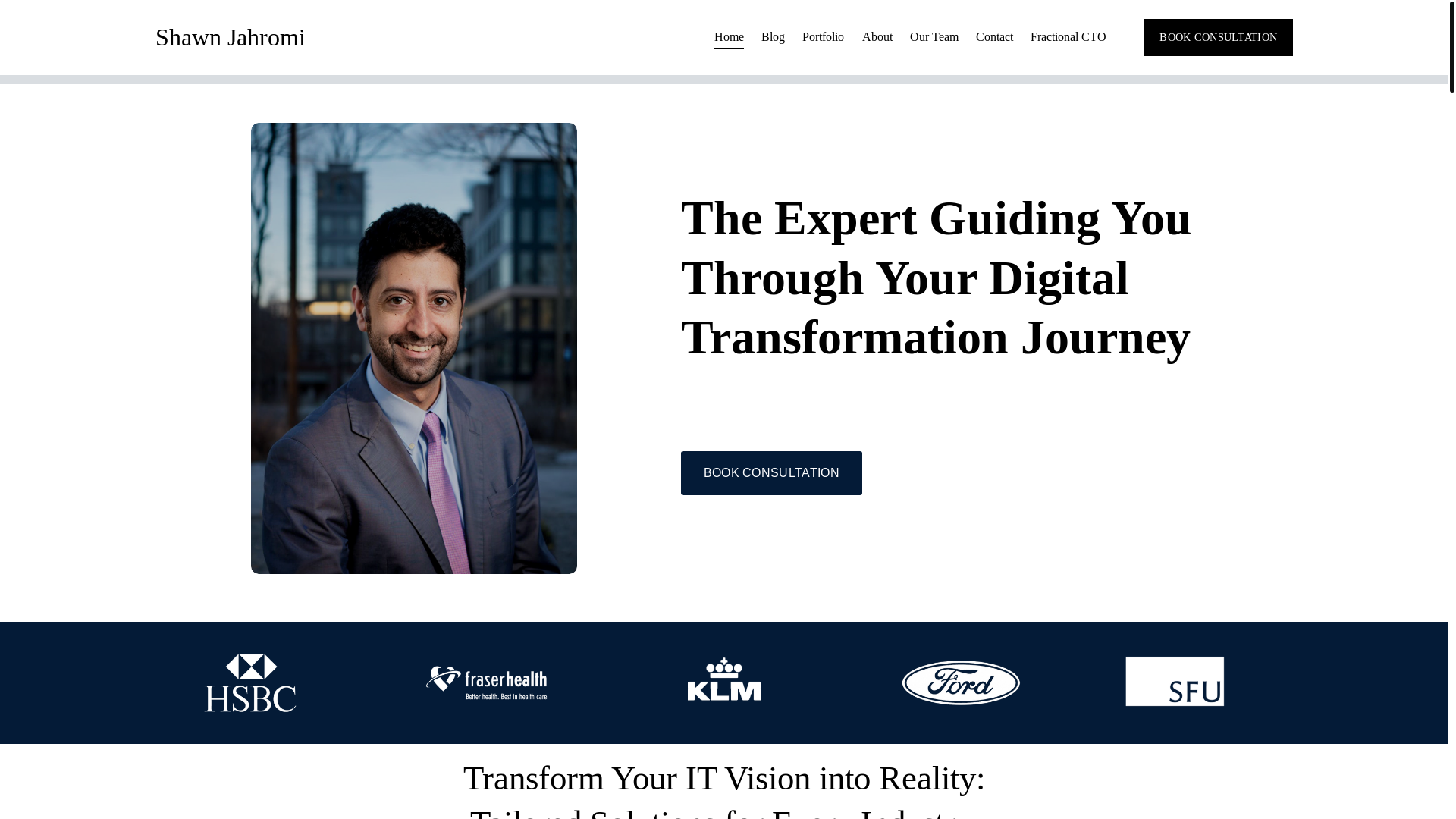 website screenshot of https://shawnjahromi.com/
