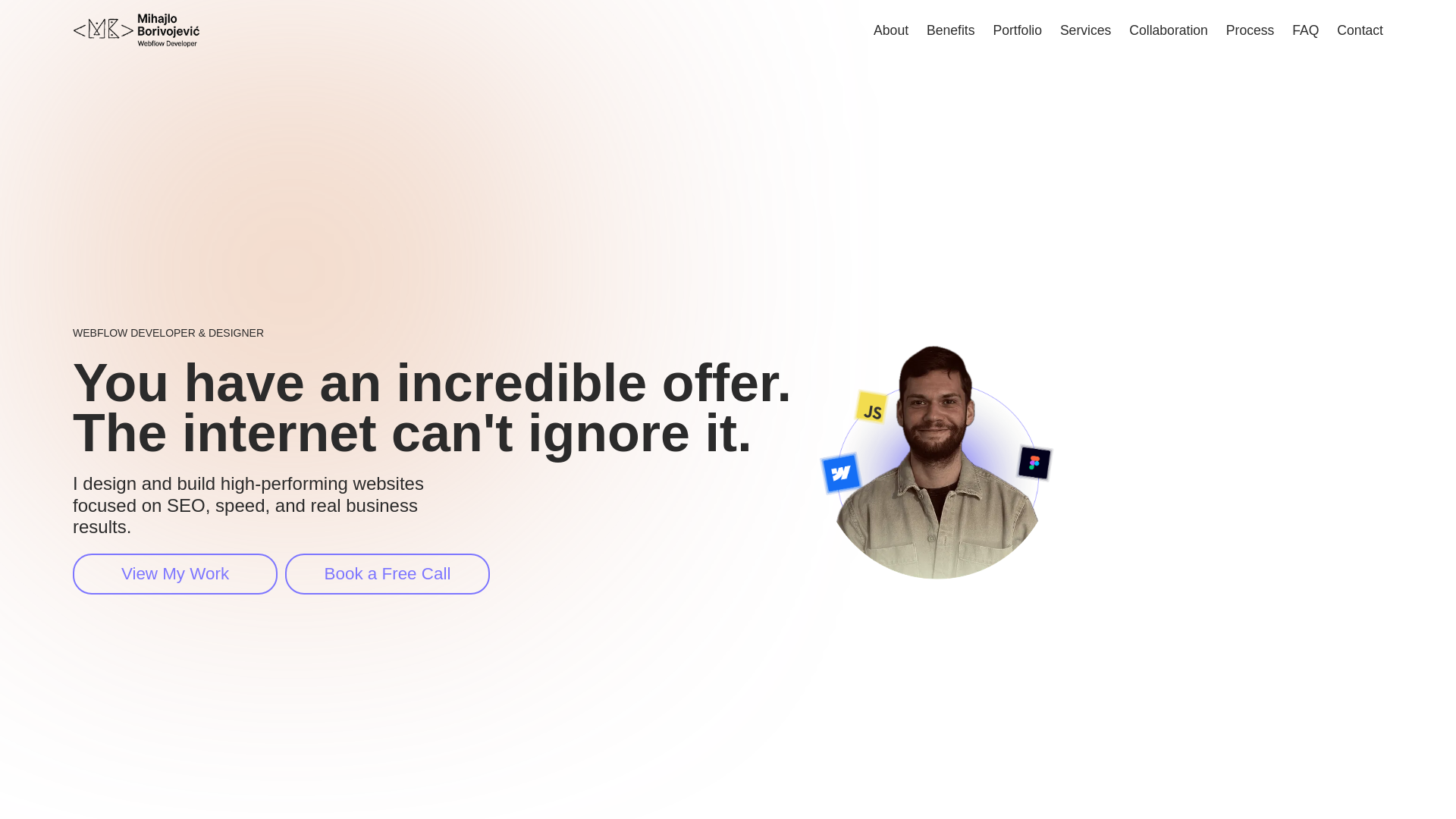 website screenshot of https://mihajloweb.com/