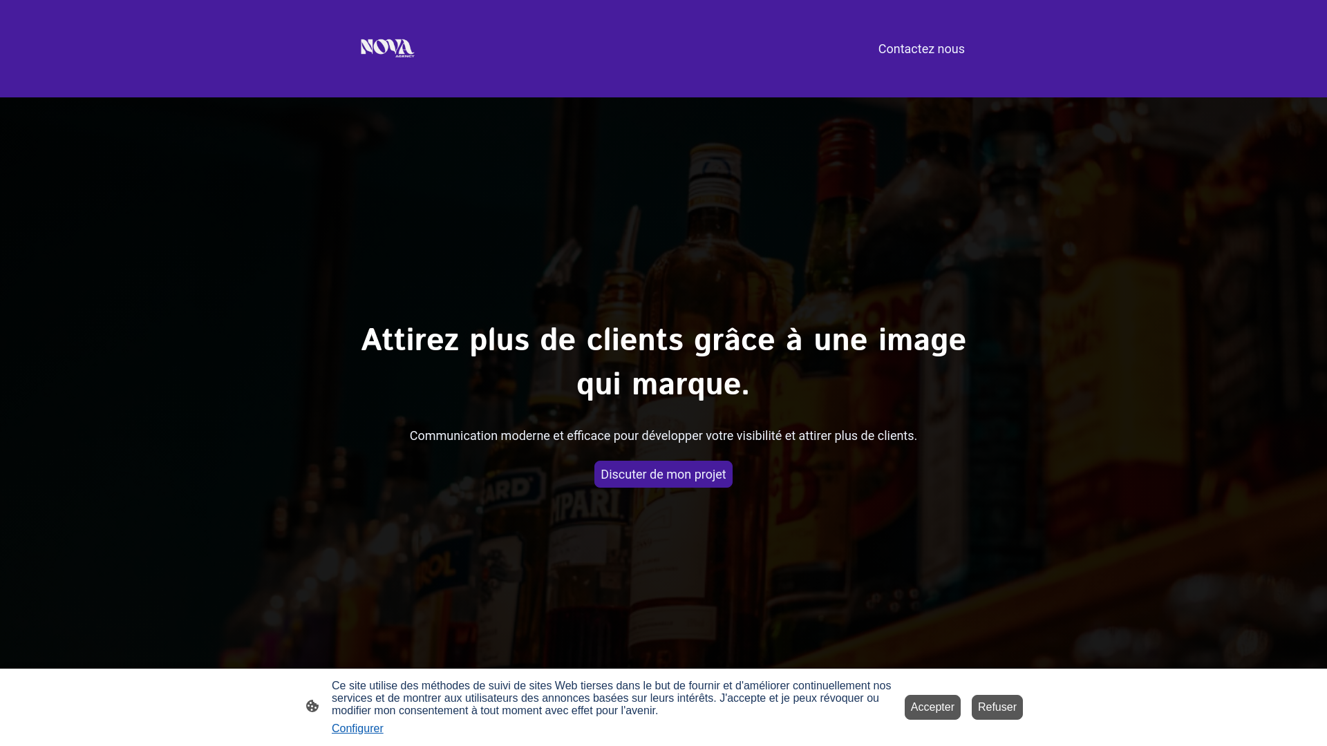 website screenshot of https://novaagencygap.fr/