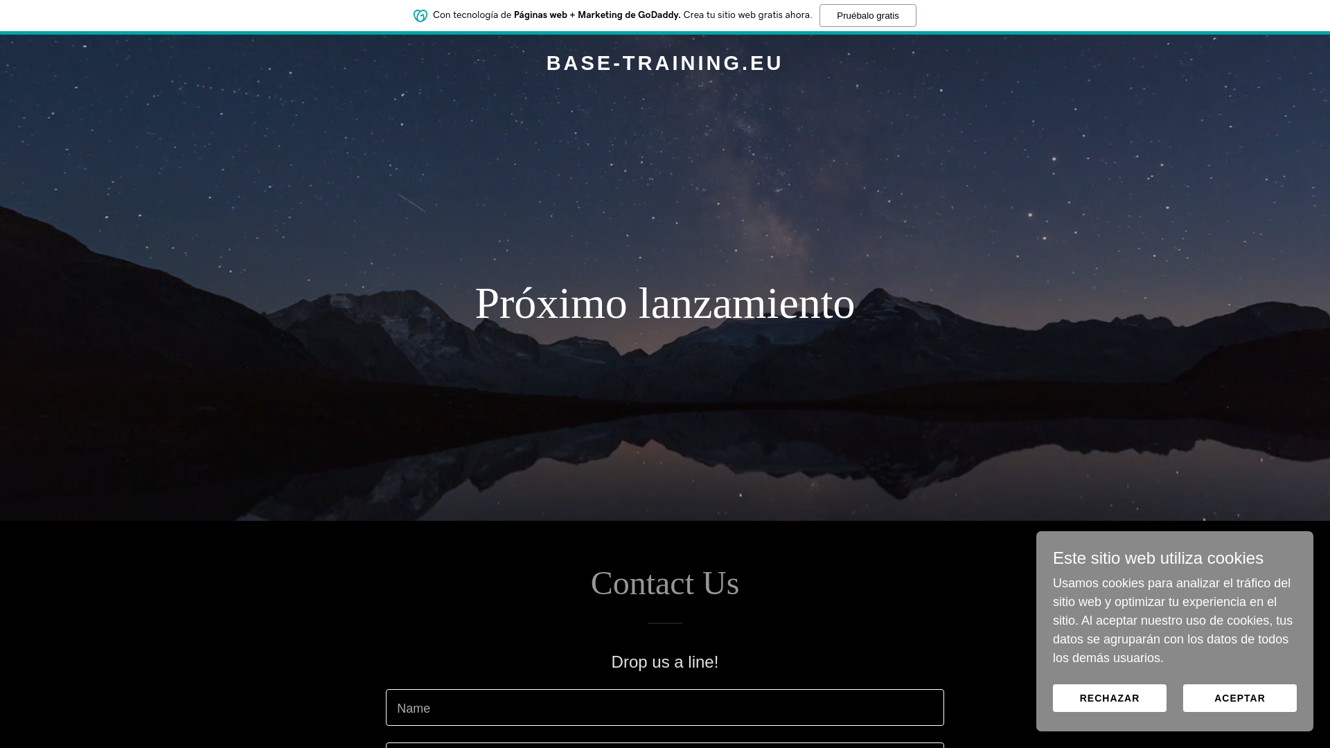 website screenshot of https://base-training.eu