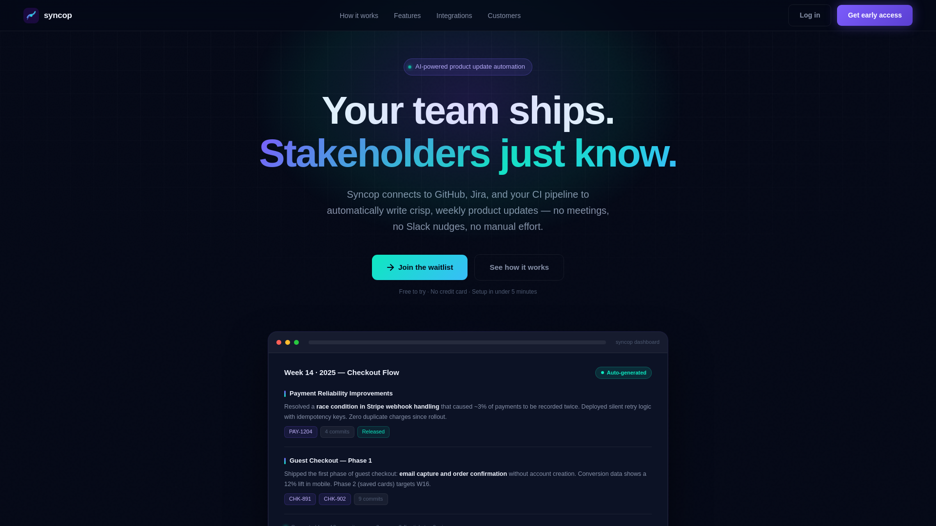 website screenshot of https://syncop.app/