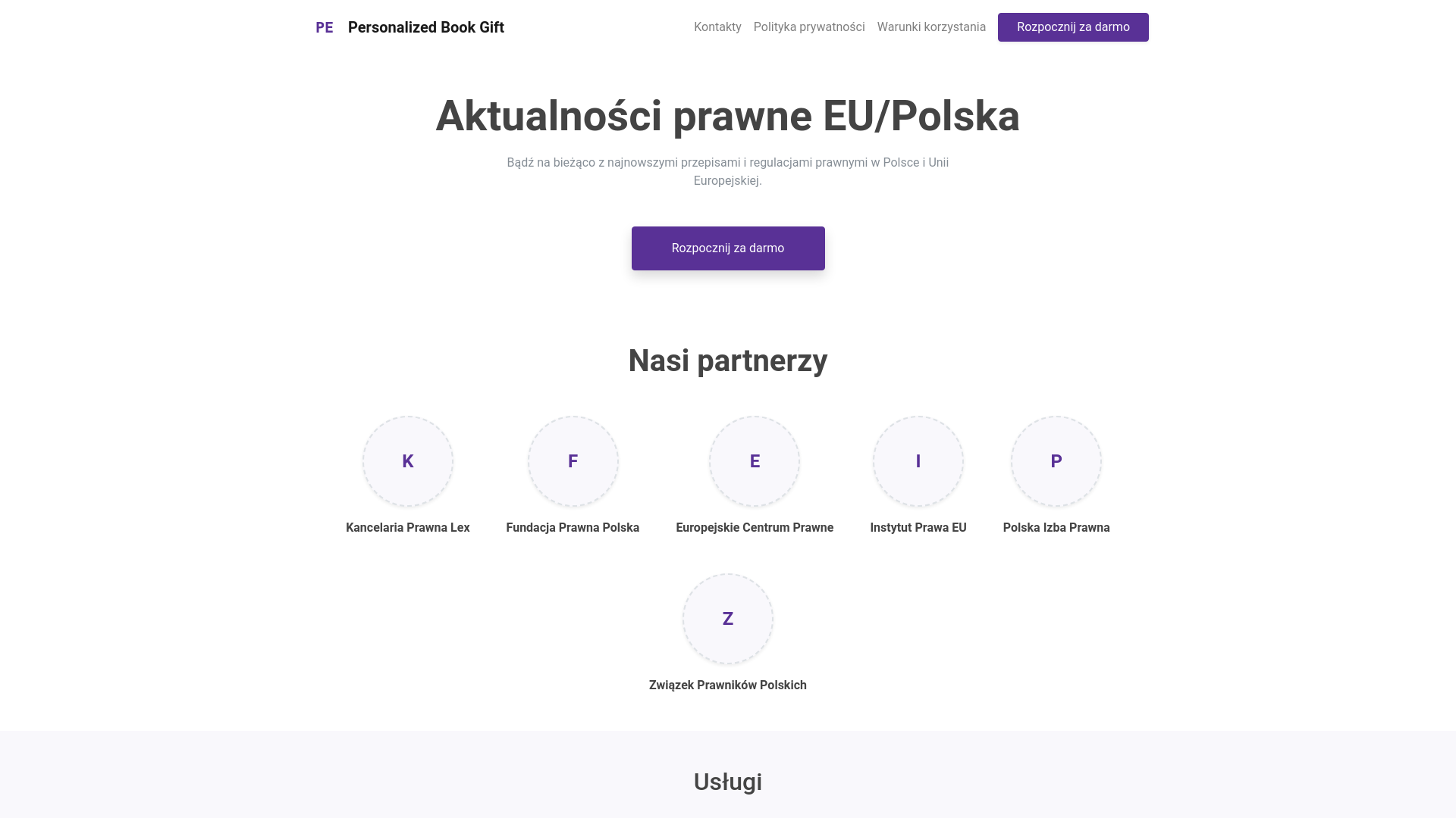 website screenshot of https://personalizedbookgift.com/