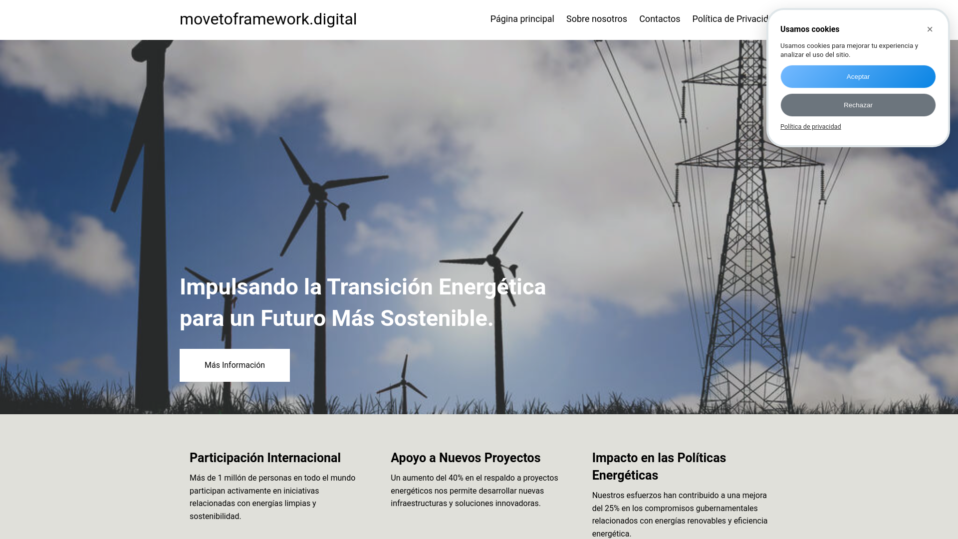 website screenshot of https://movetoframework.digital/