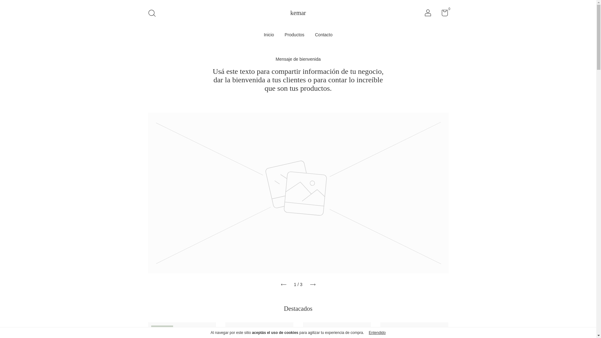 website screenshot of https://tiendakemar.com/