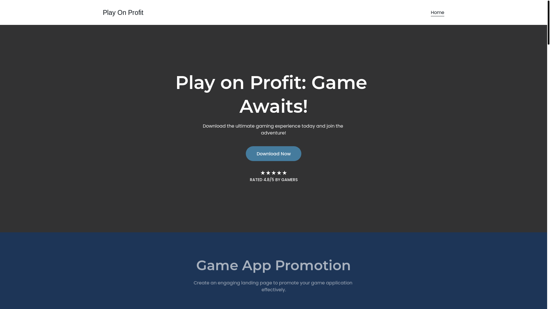website screenshot of https://playonprofit.com/