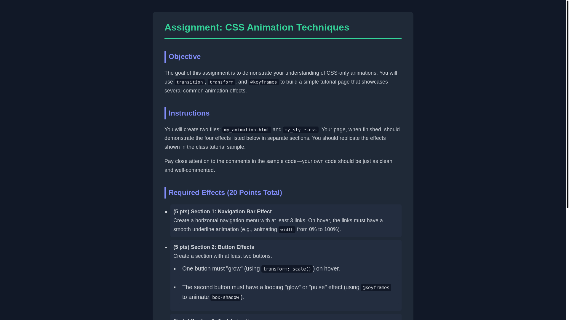 website screenshot of https://animation-css-11w.pages.dev/