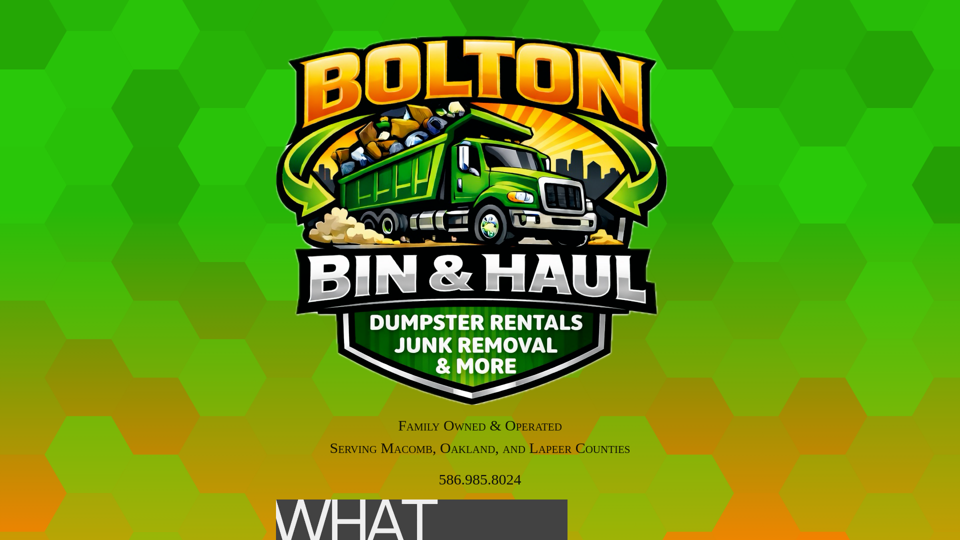 website screenshot of https://boltonbinhaul.com/