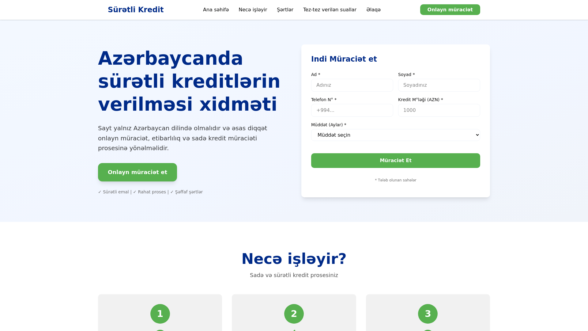 website screenshot of https://fastkreditaz.site