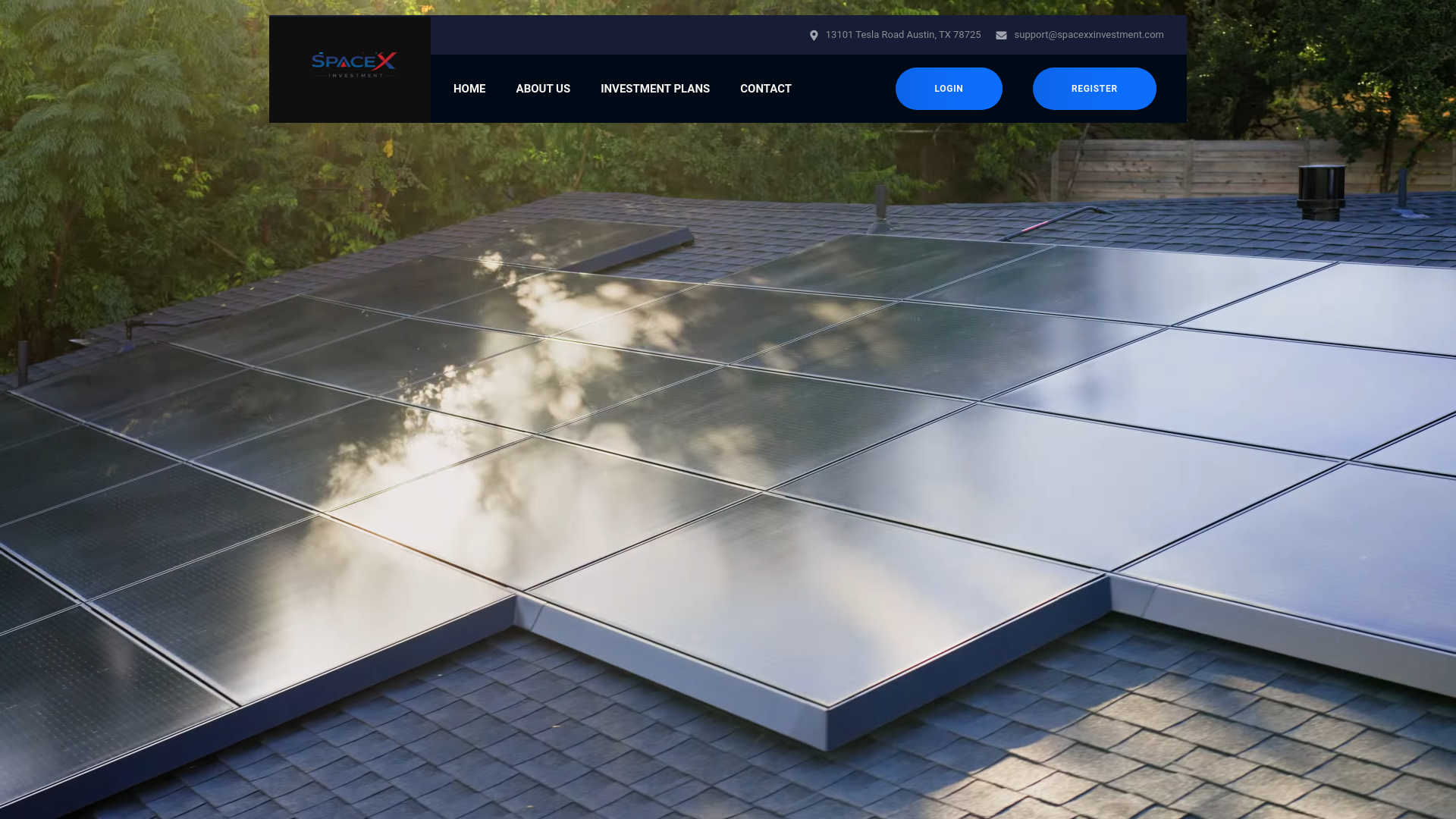 website screenshot of https://spacexxinvestment.com
