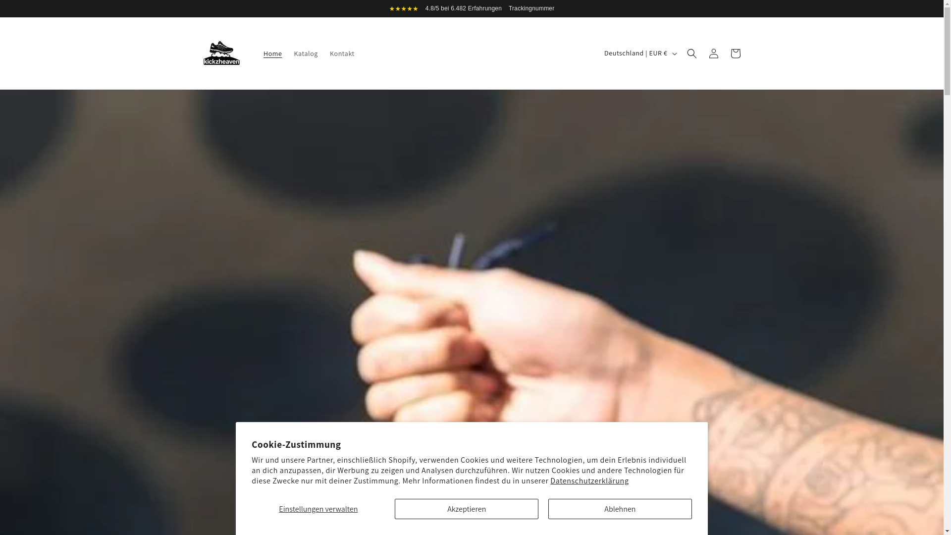 website screenshot of https://kickzheaven.de/
