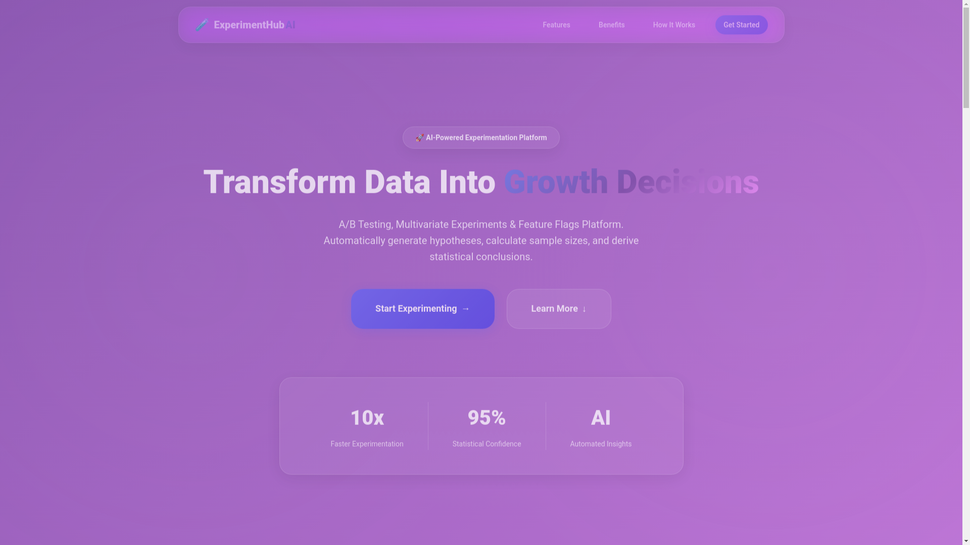 website screenshot of https://experimenthub.pages.dev/